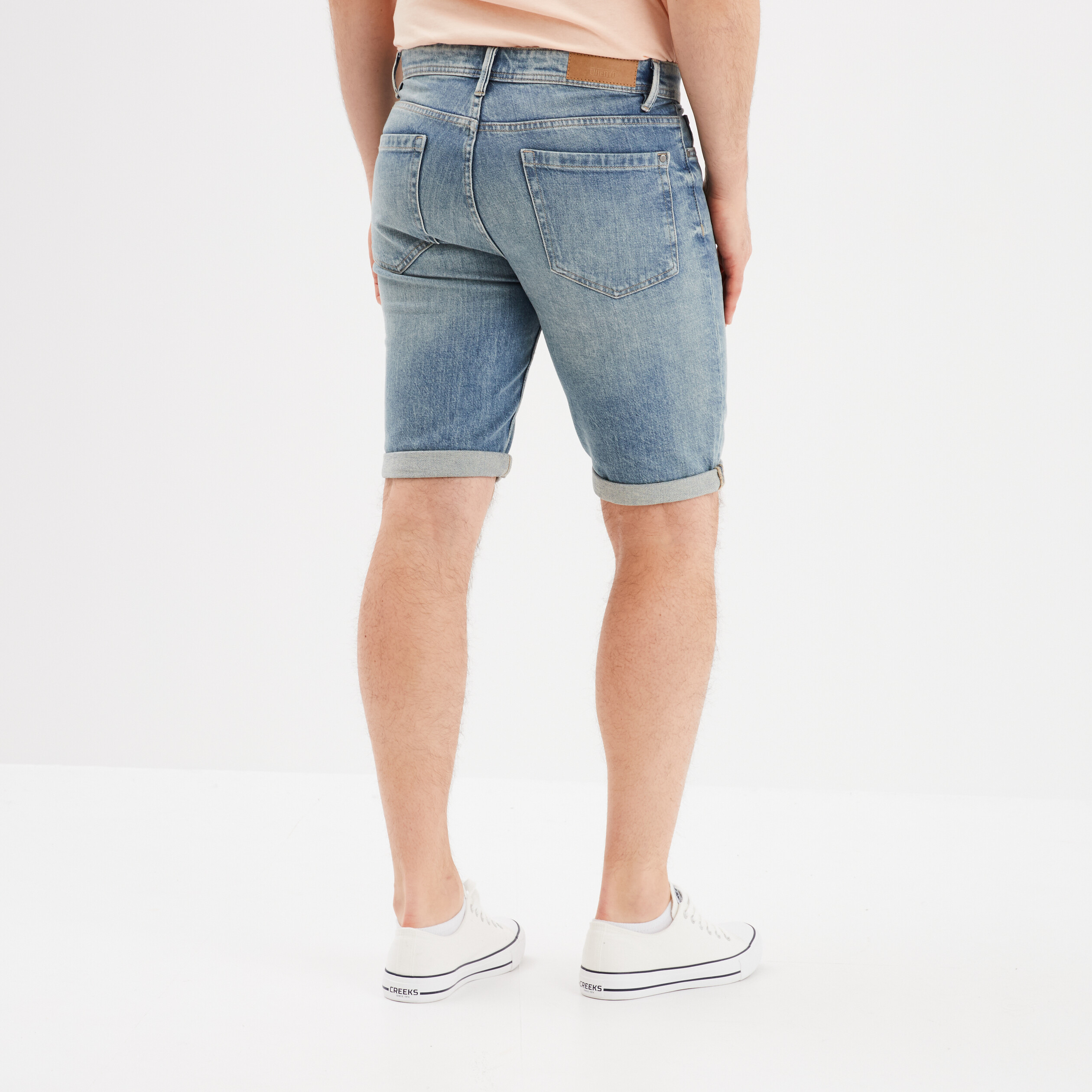bermuda straight en jean liberto denim triple stone homme Bermuda straight en jean Liberto denim triple stone homme