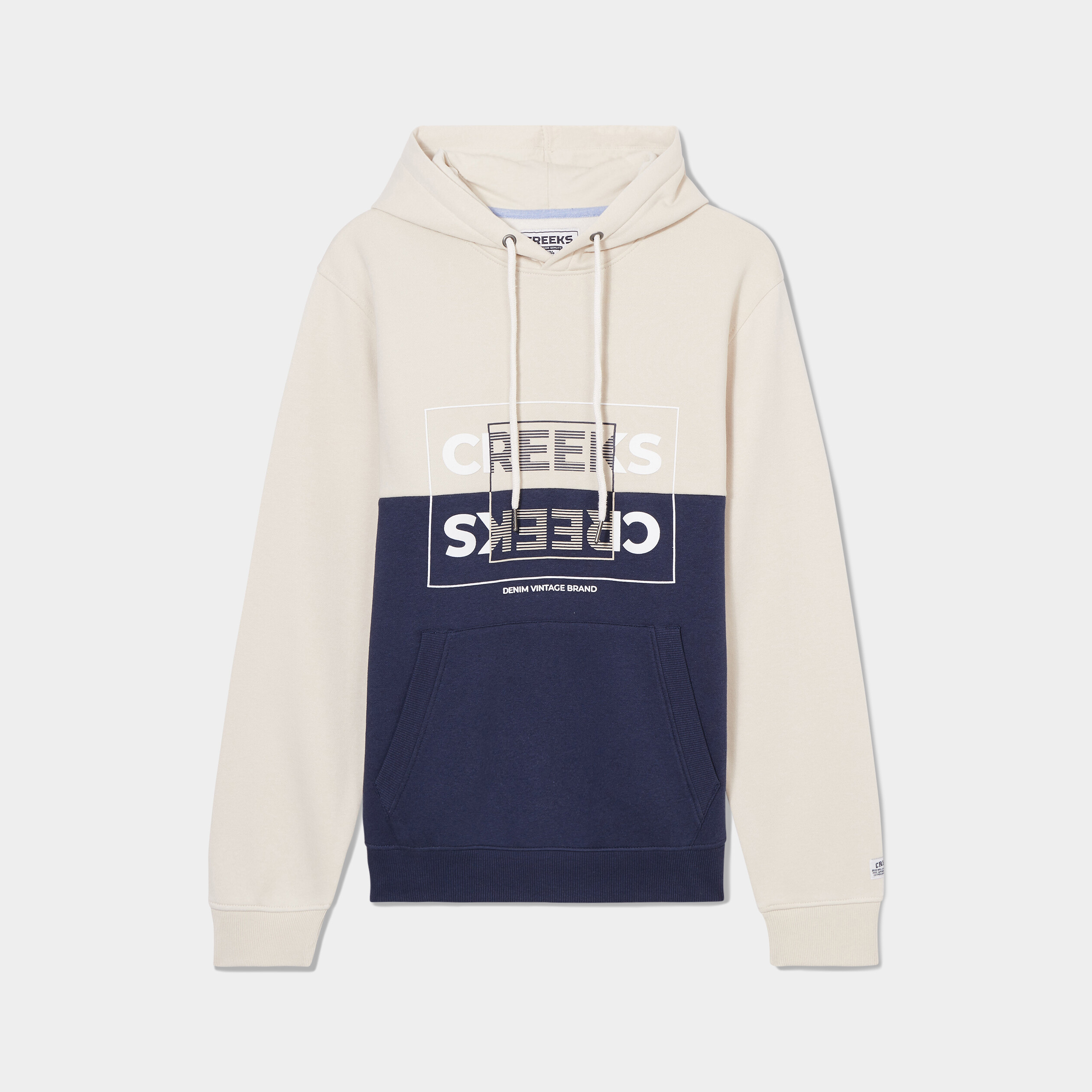 Sweat à capuche hoodie Creeks bleu marine homme