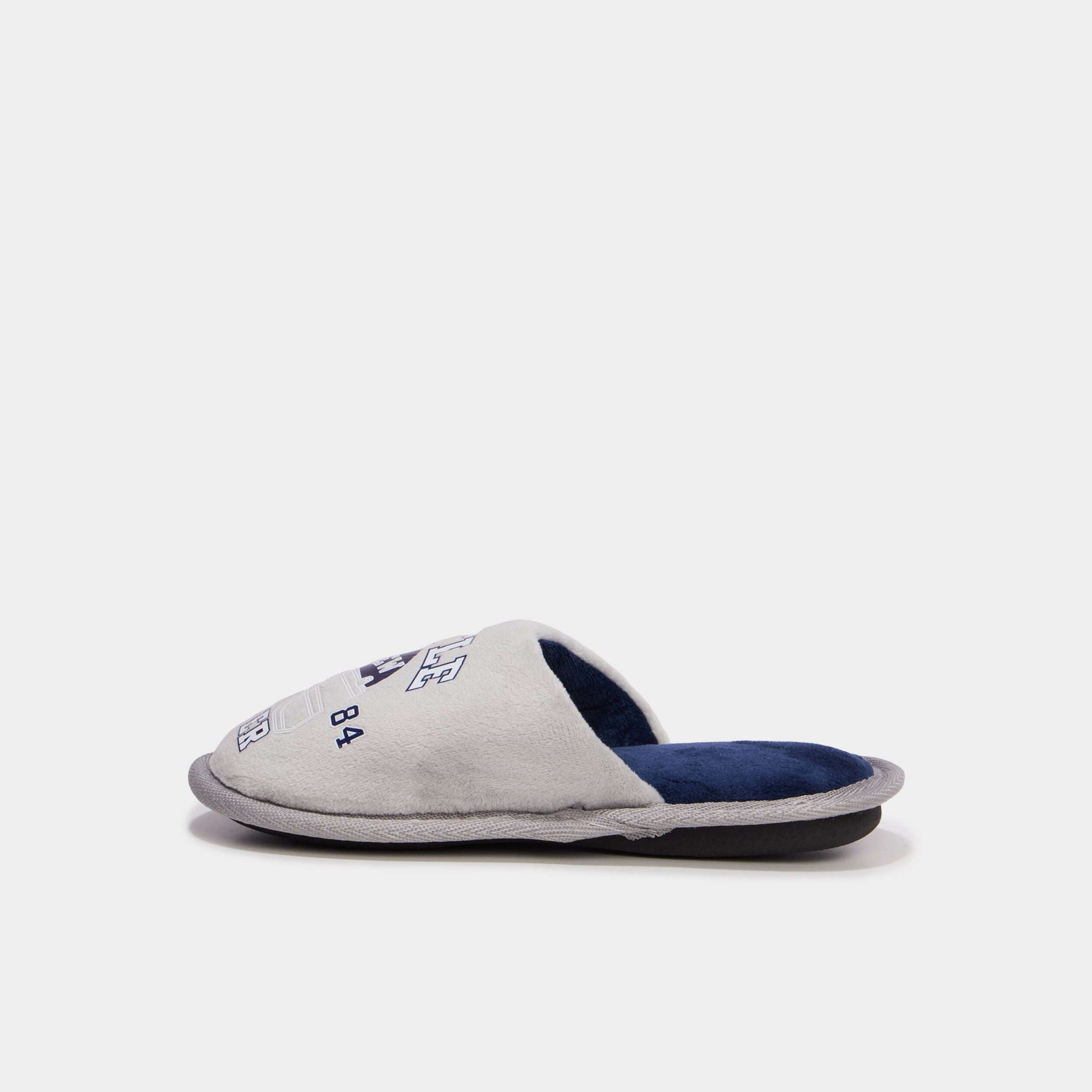 Chaussons mules effet velours gris clair gar&ccedil;on