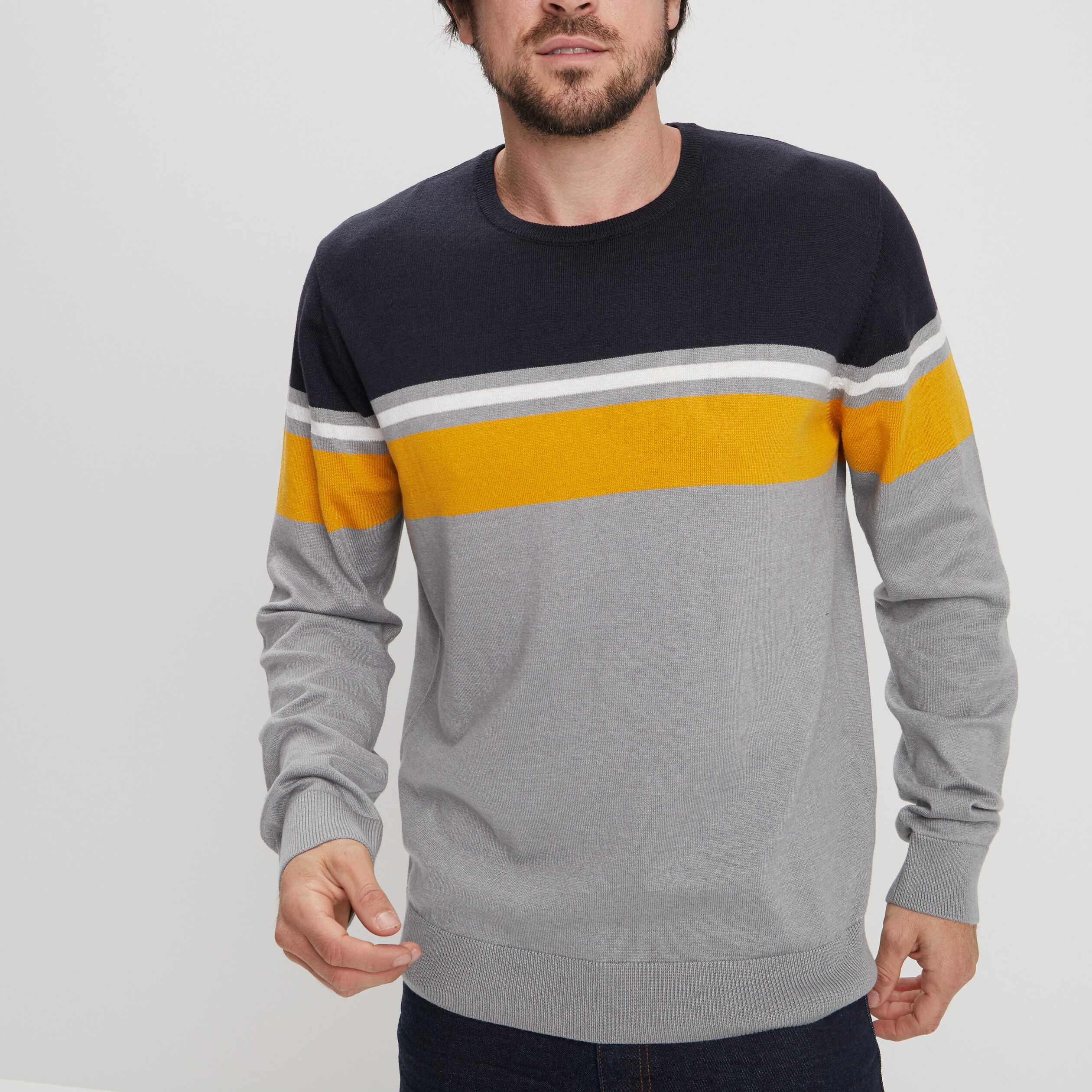 Pull fin online manche longue