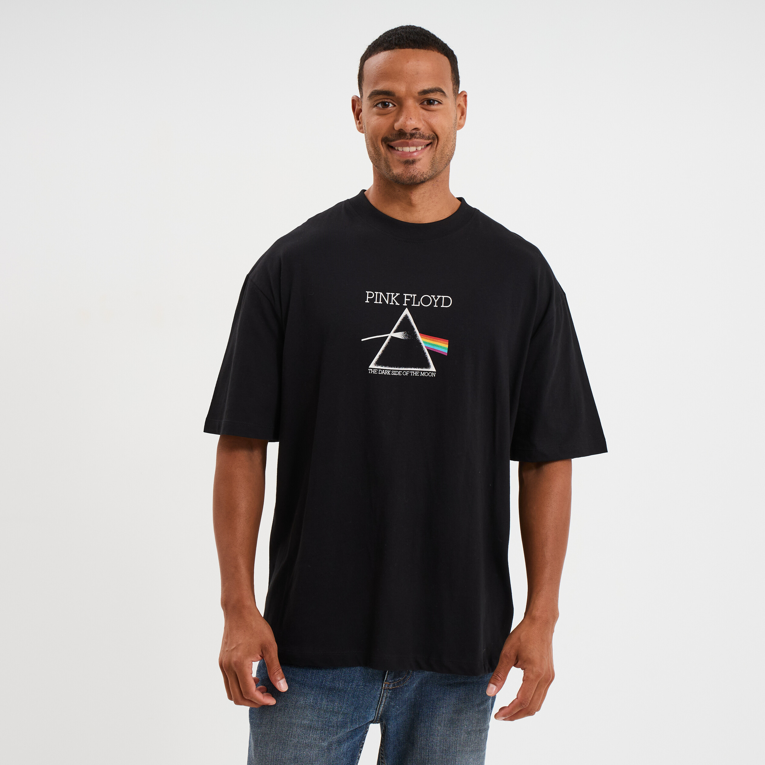 t shirt manches courtes coton pink floyd noir homme T-shirt manches courtes coton Pink Floyd noir homme