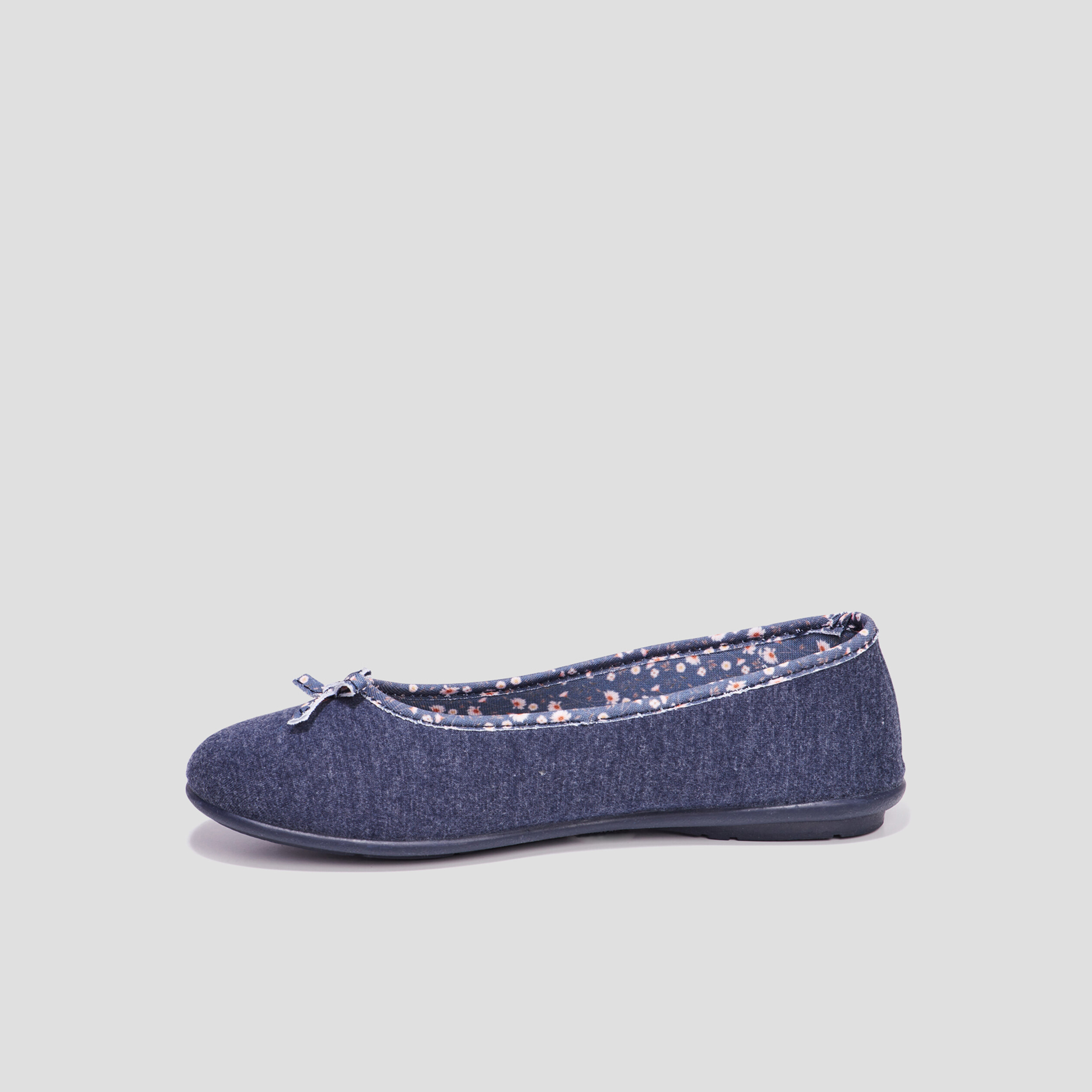 chaussons ballerines a noeuds bleu femme Chaussons ballerines à noeuds bleu femme