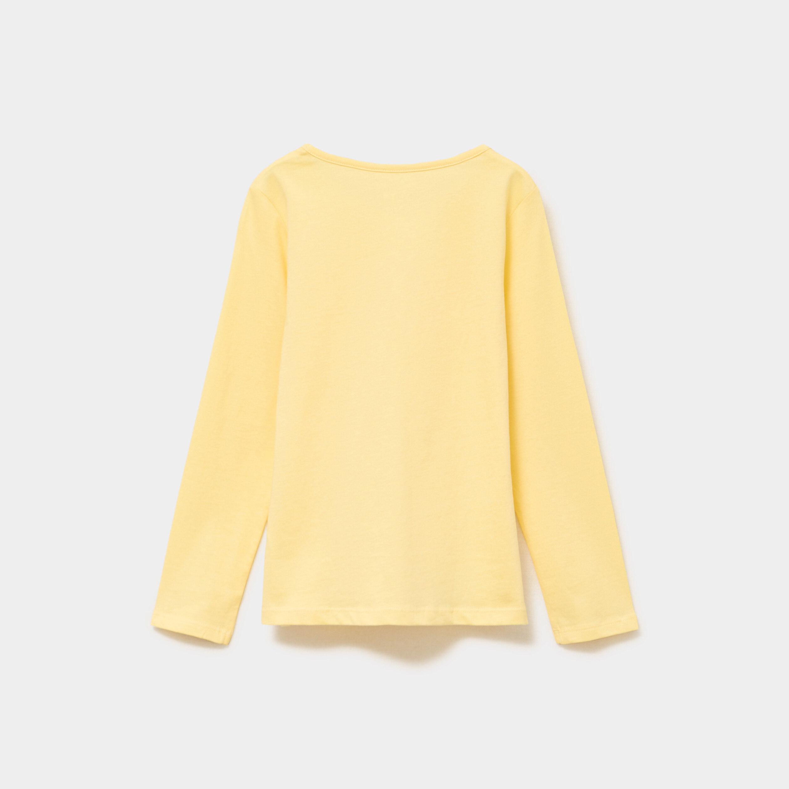 Ensemble pyjama t-shirt pantalon coton jaune pastel fille