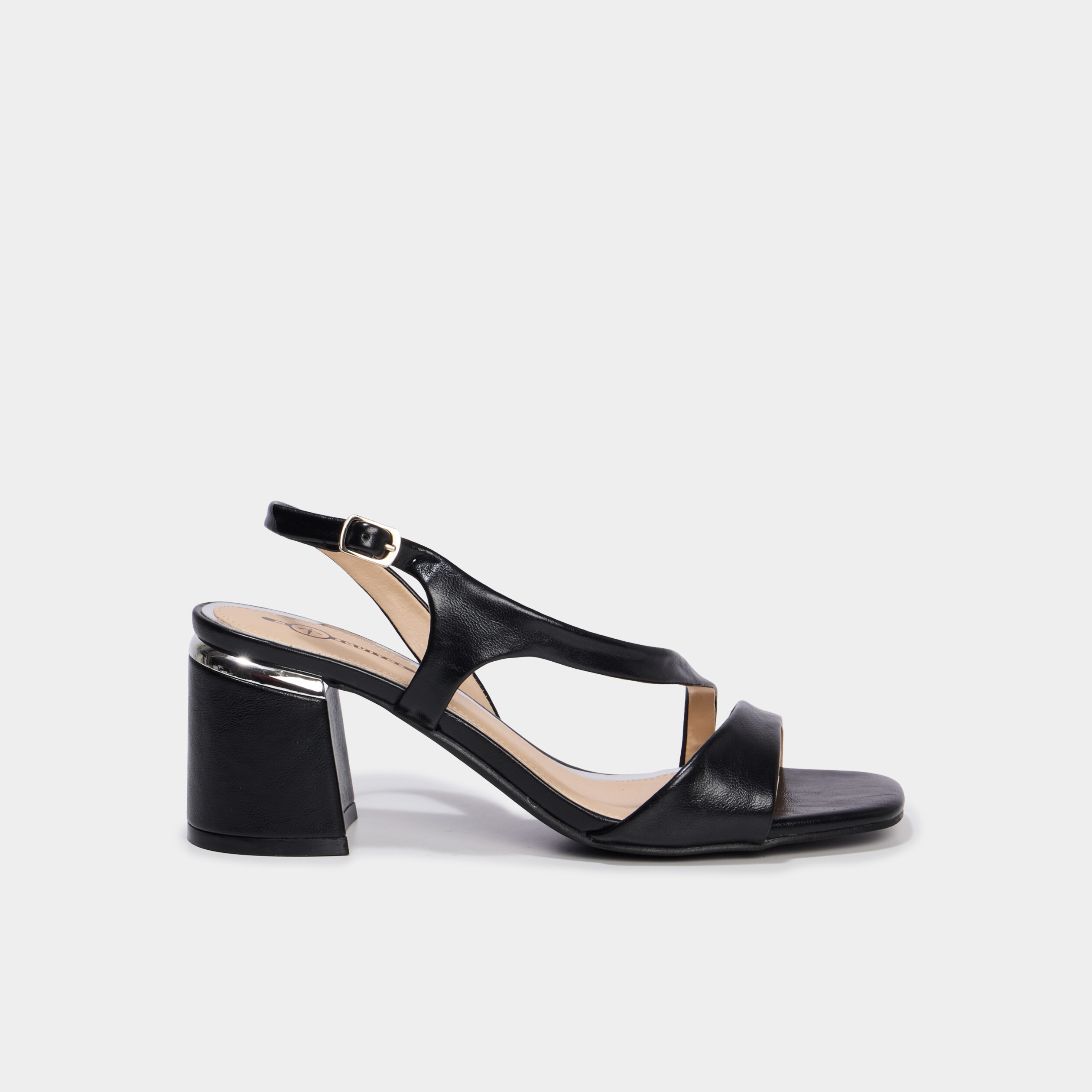 Sandales c&eacute;r&eacute;monie &agrave; talons noir femme