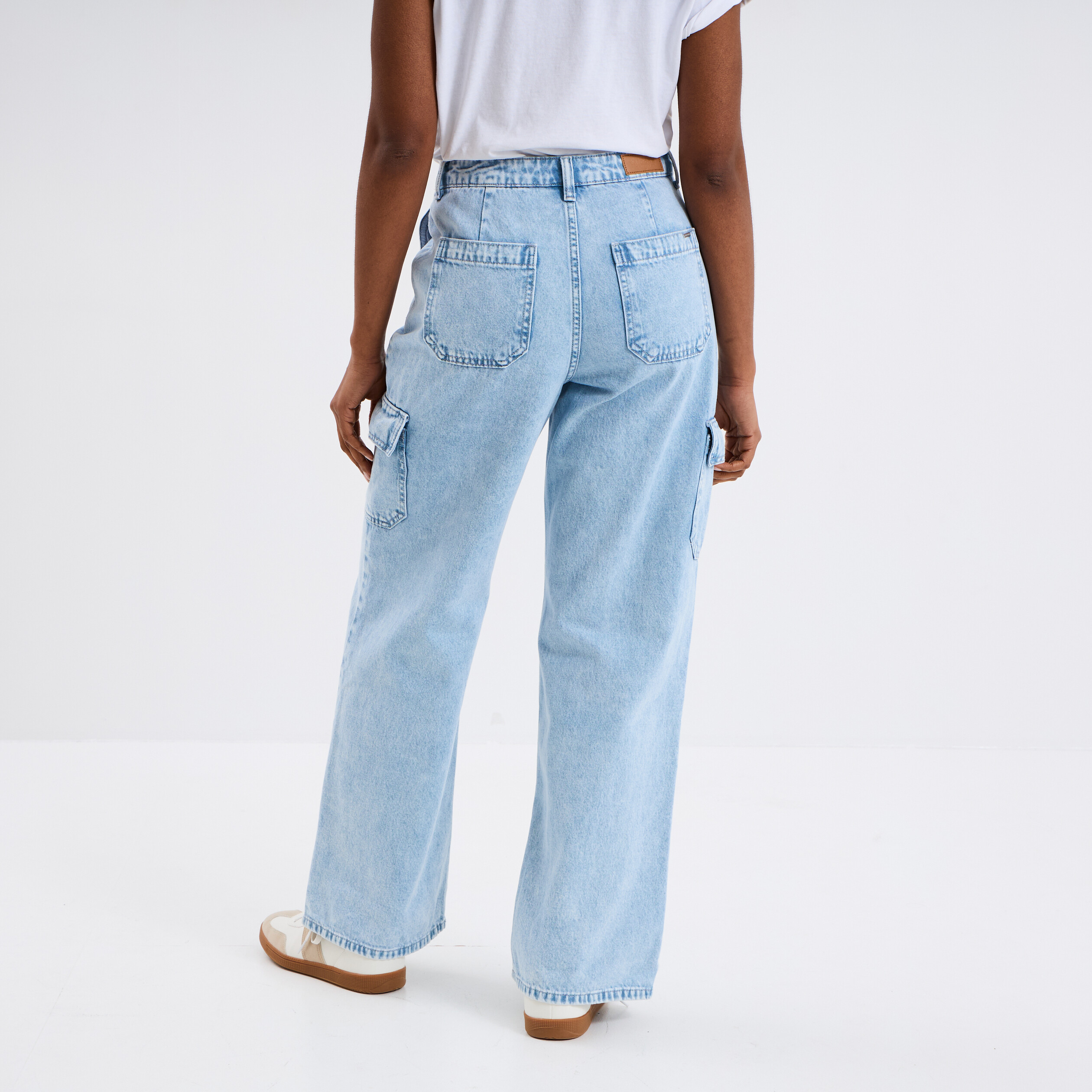 jeans cargo large taille standard creeks denim triple stone femme Jeans cargo large taille standard Creeks denim triple stone femme