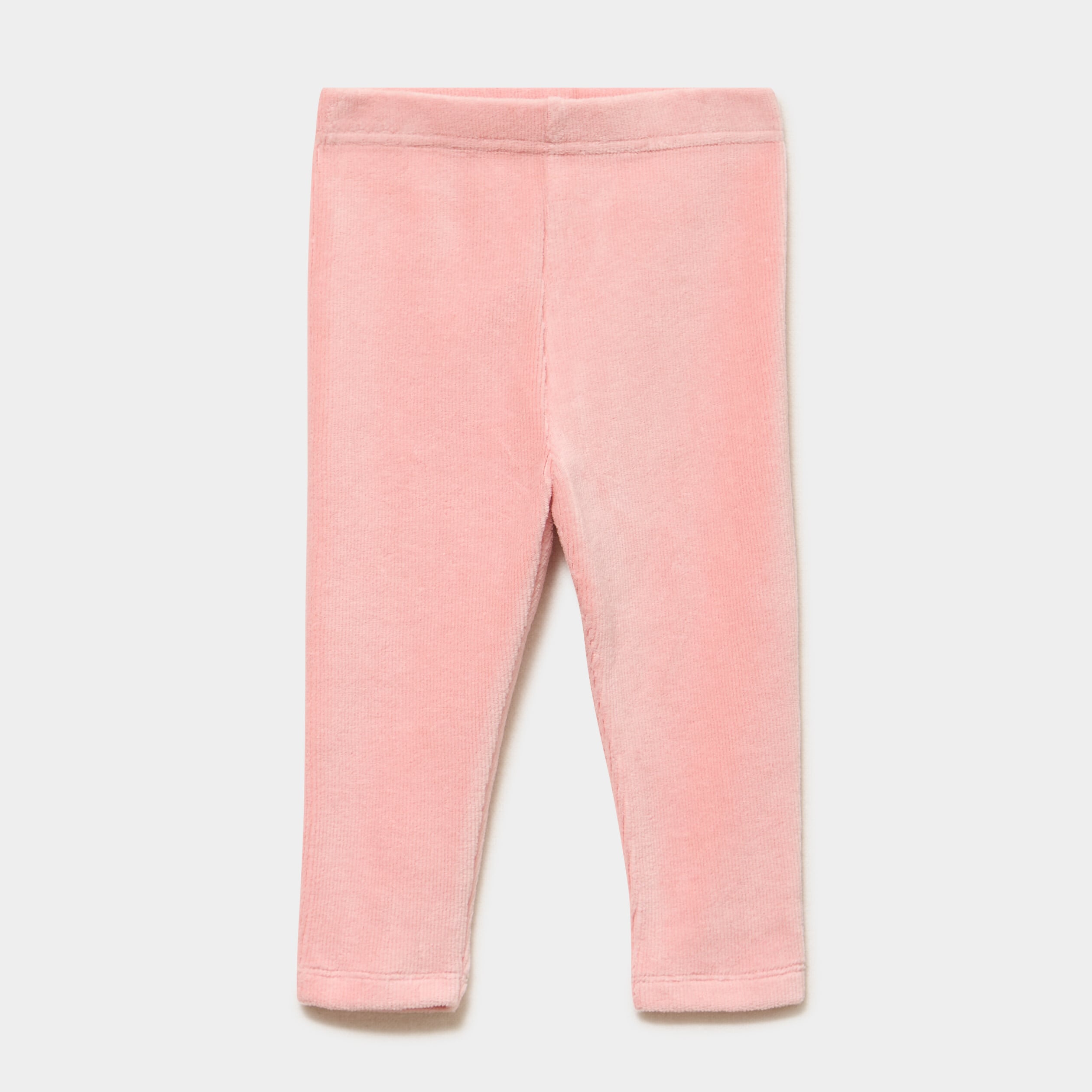 Legging effet velours c&ocirc;tel&eacute; rose poudr&eacute;e b&eacute;b&eacute; fille