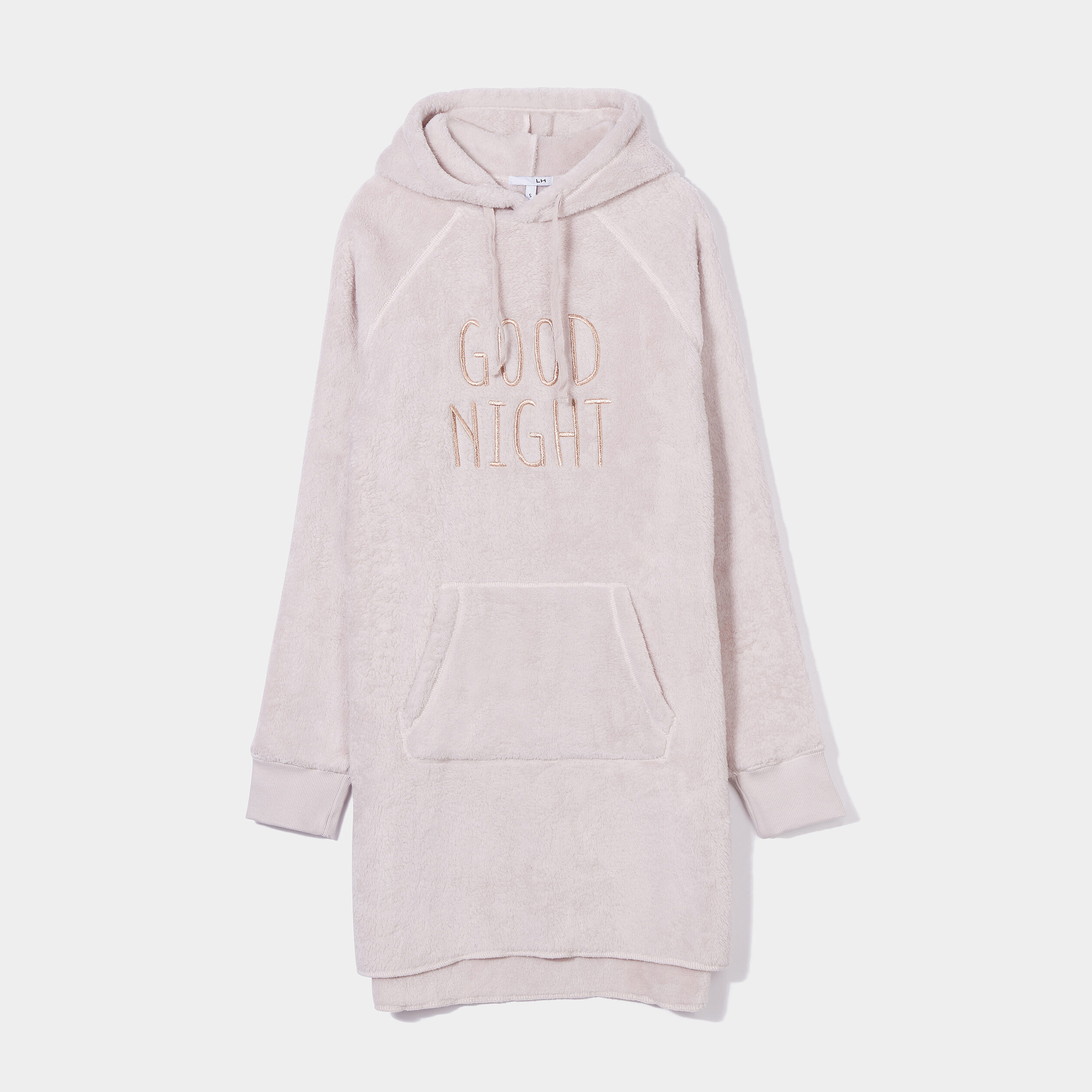 Poncho plaid pilou à capuche rose pastel femme