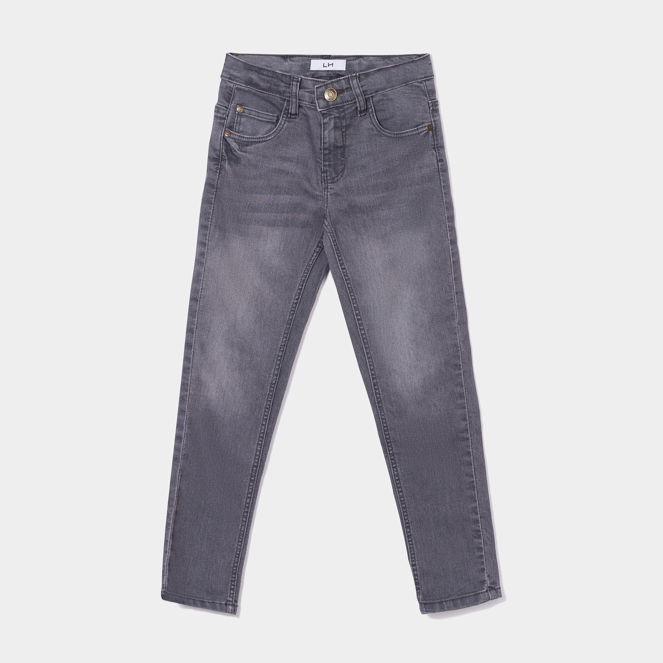 Jeans slim effet stretch gris garçon
