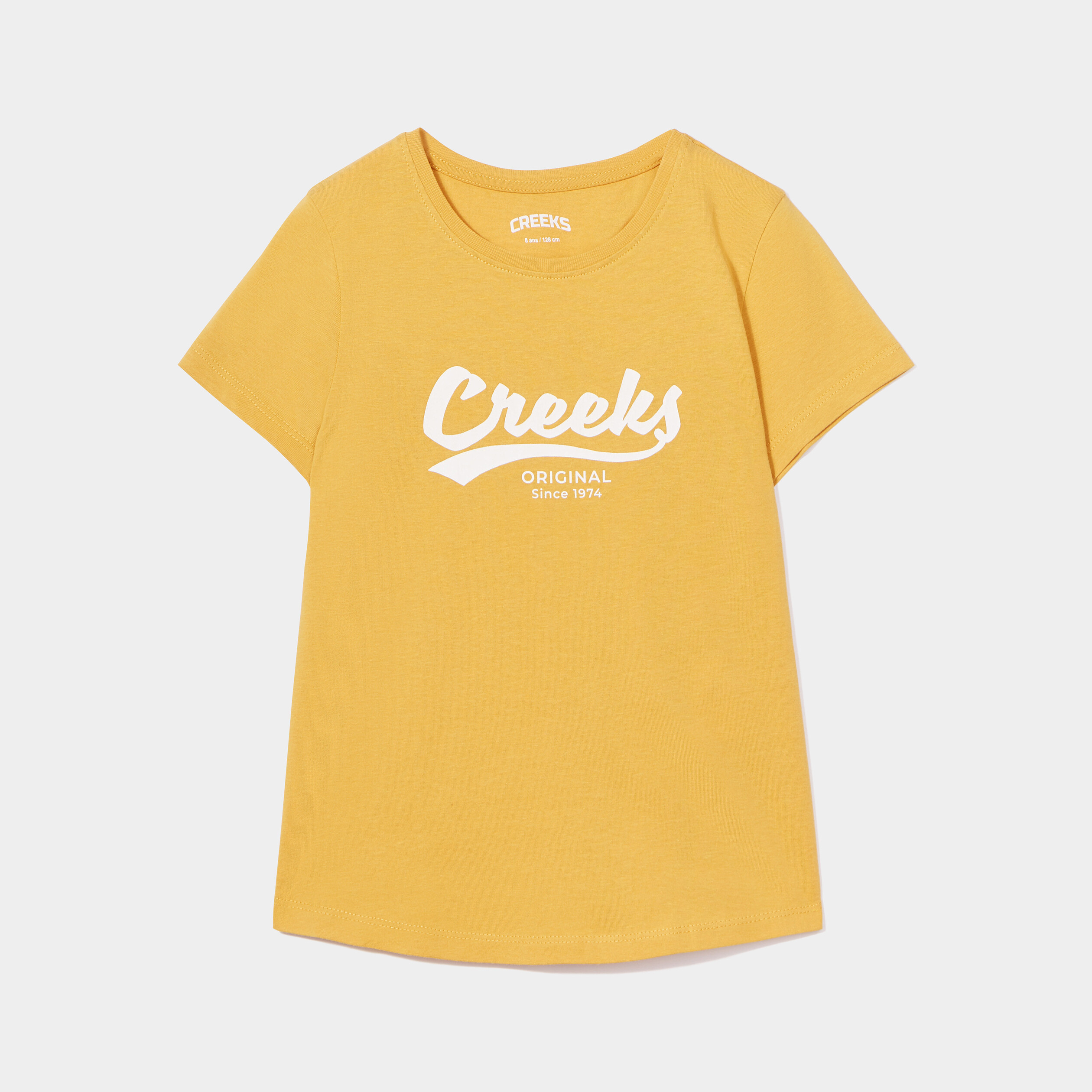 T-shirt manches courtes Creeks jaune moutarde fille