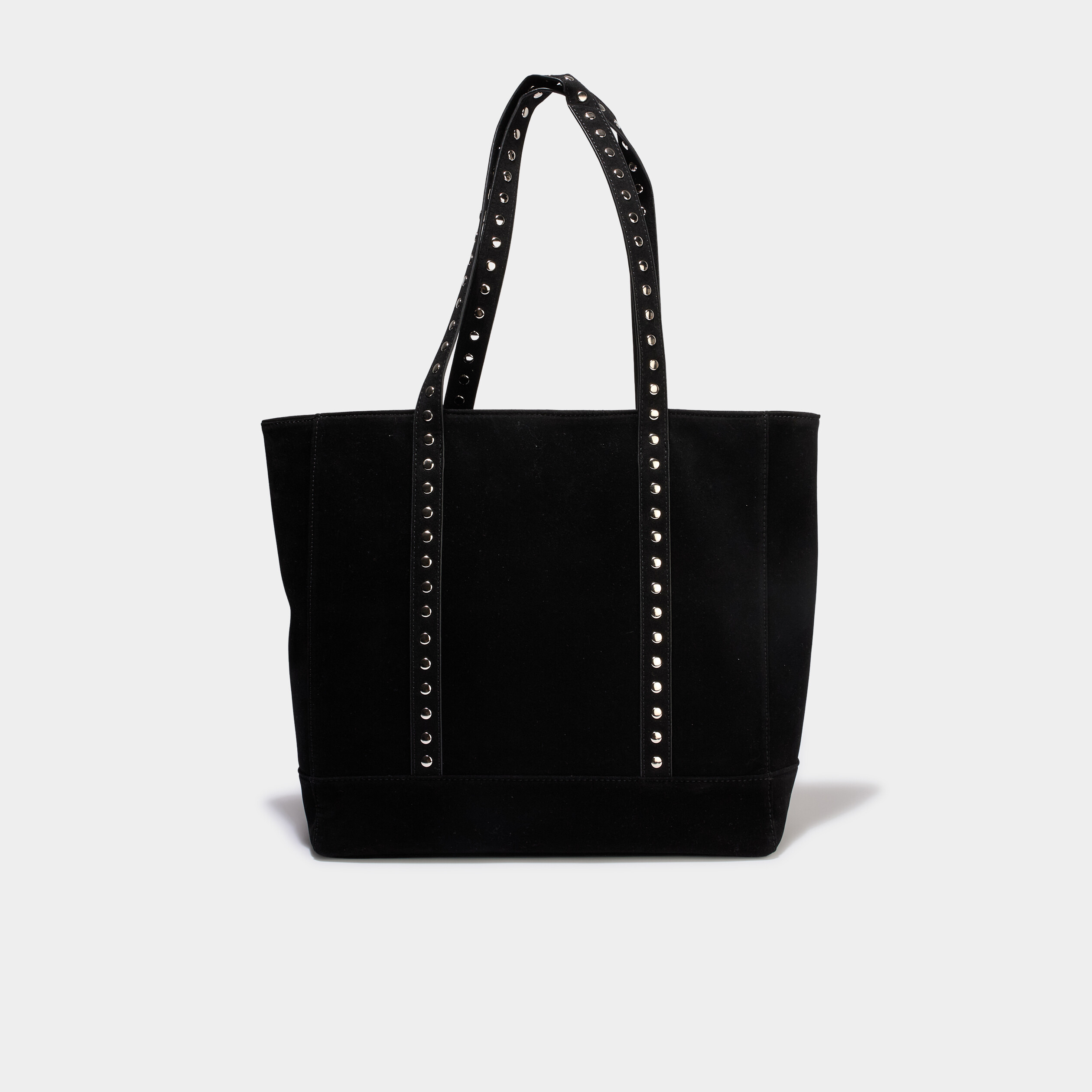 Sac cabas effet su&eacute;dine noir femme
