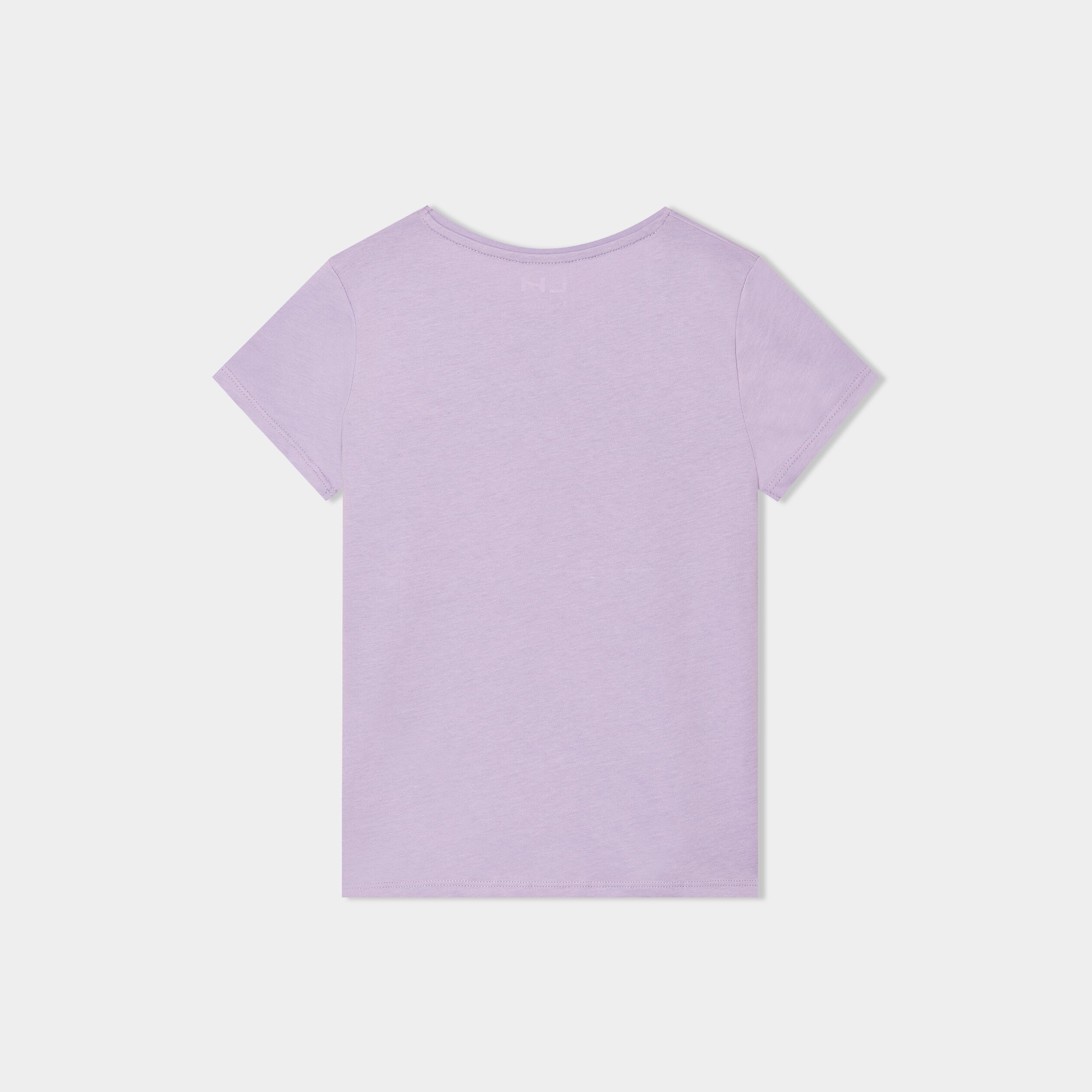 t shirt manches courtes en coton mauve fille T-shirt manches courtes en coton mauve fille