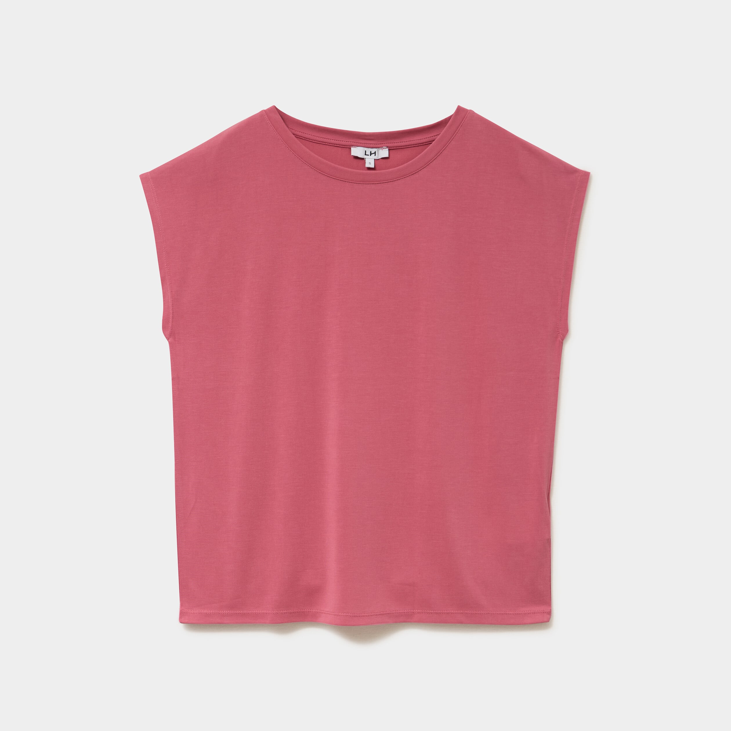 T-shirt manches courtes coupe droite vieux rose femme