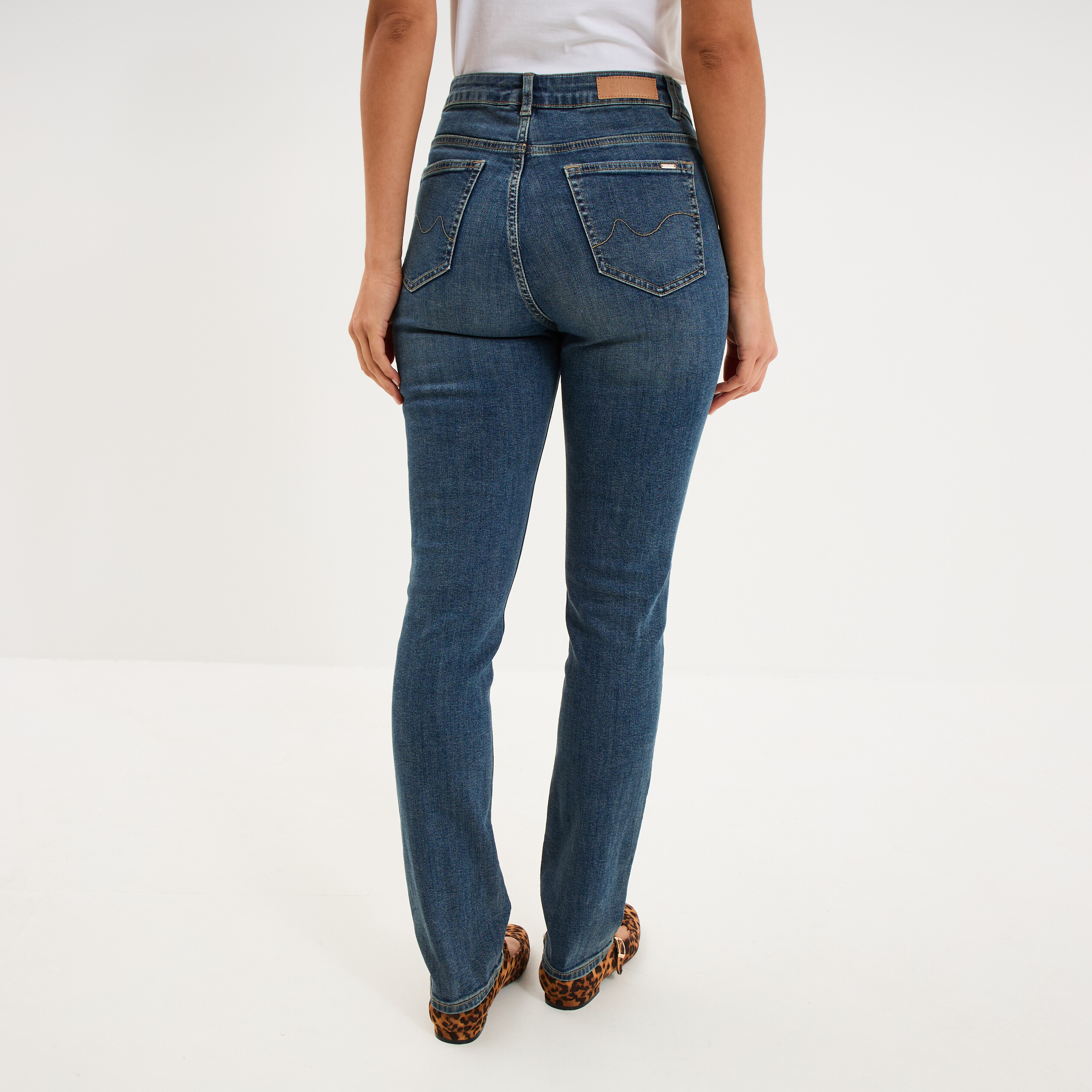 Jeans slim taille haute denim dirty femme