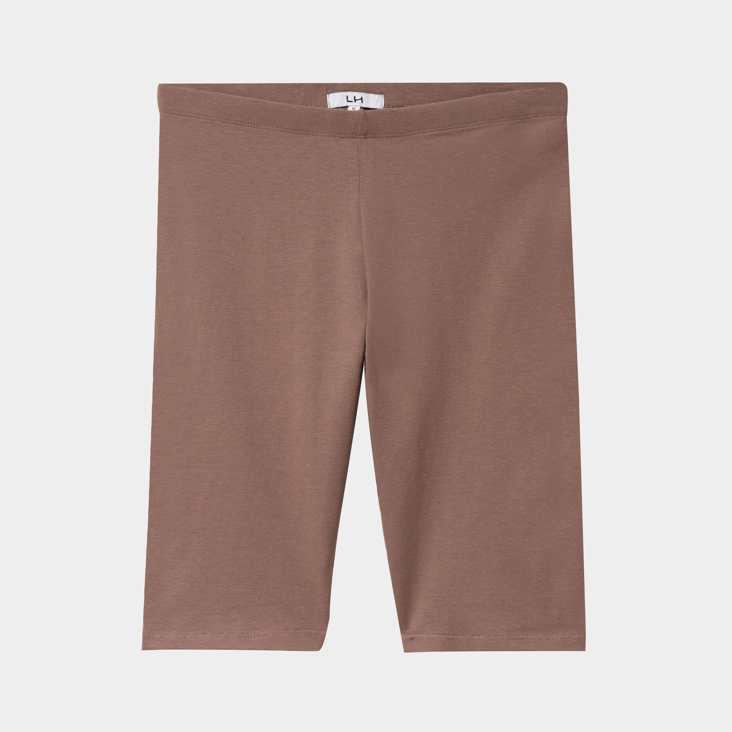 Short cycliste coton stretch marron cognac femme