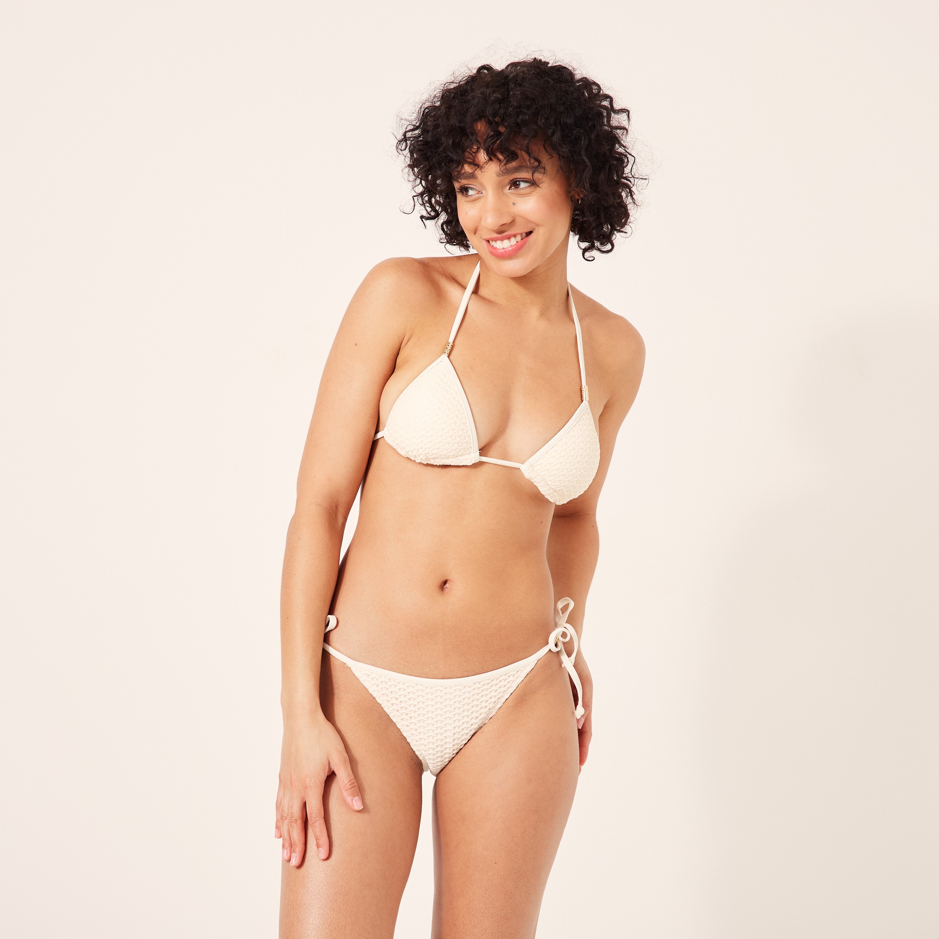 haut de maillot triangle coordonnable ivoire femme Haut de maillot triangle coordonnable ivoire femme
