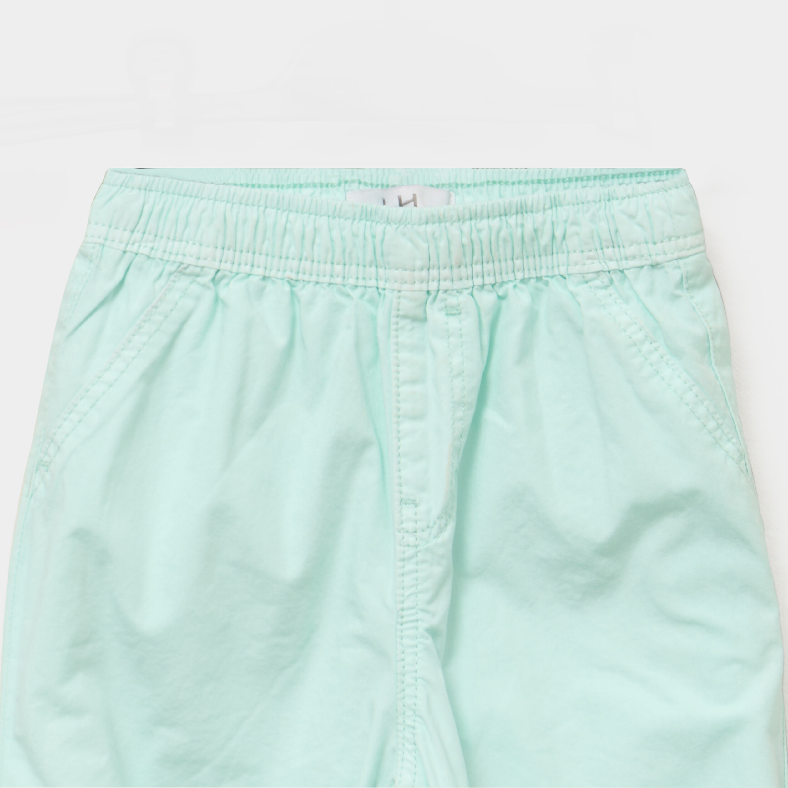 Pantalon jogger doublage coton bleu turquoise b&eacute;b&eacute; fille