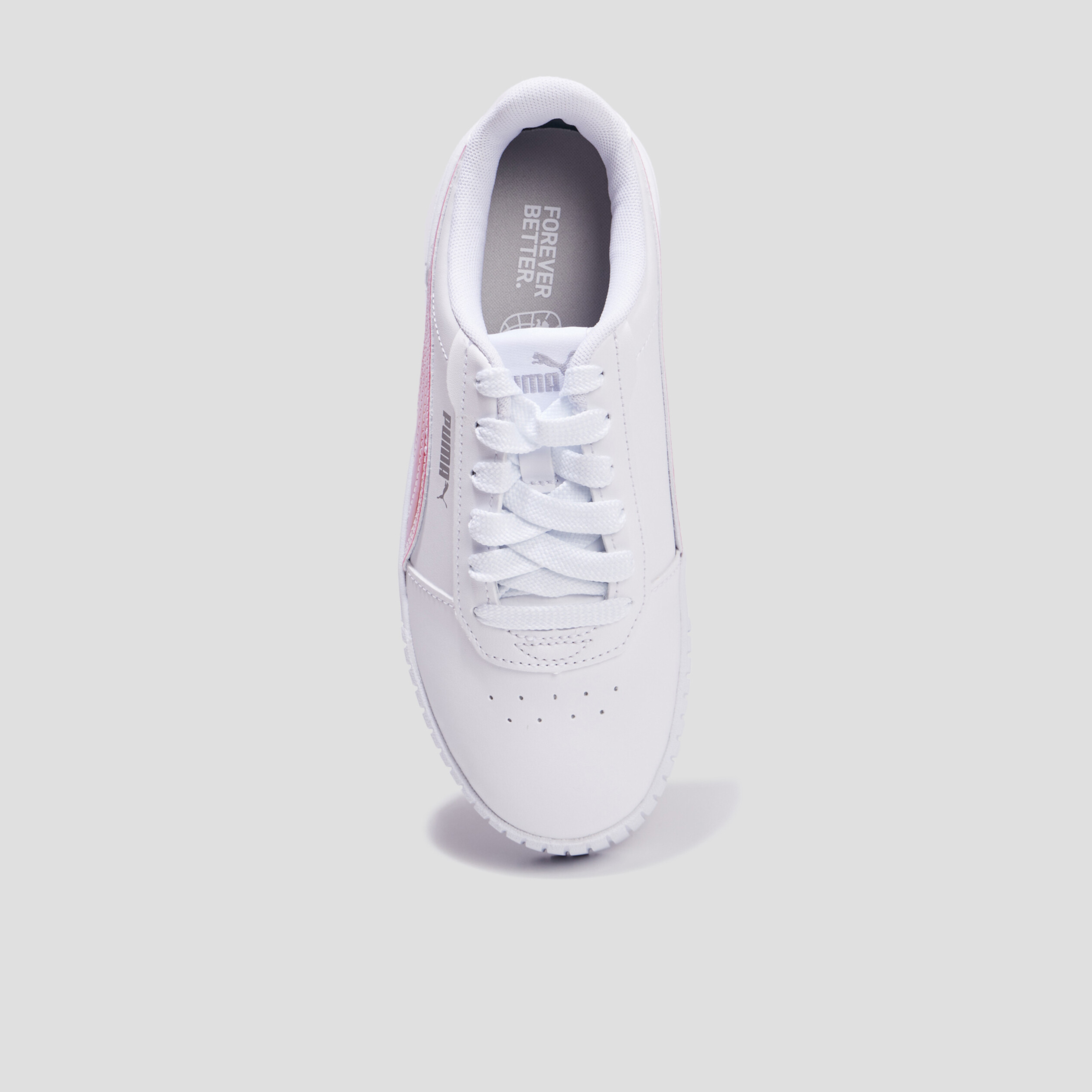 Tennis à lacets Puma Carina 2.0 Holo blanc fille