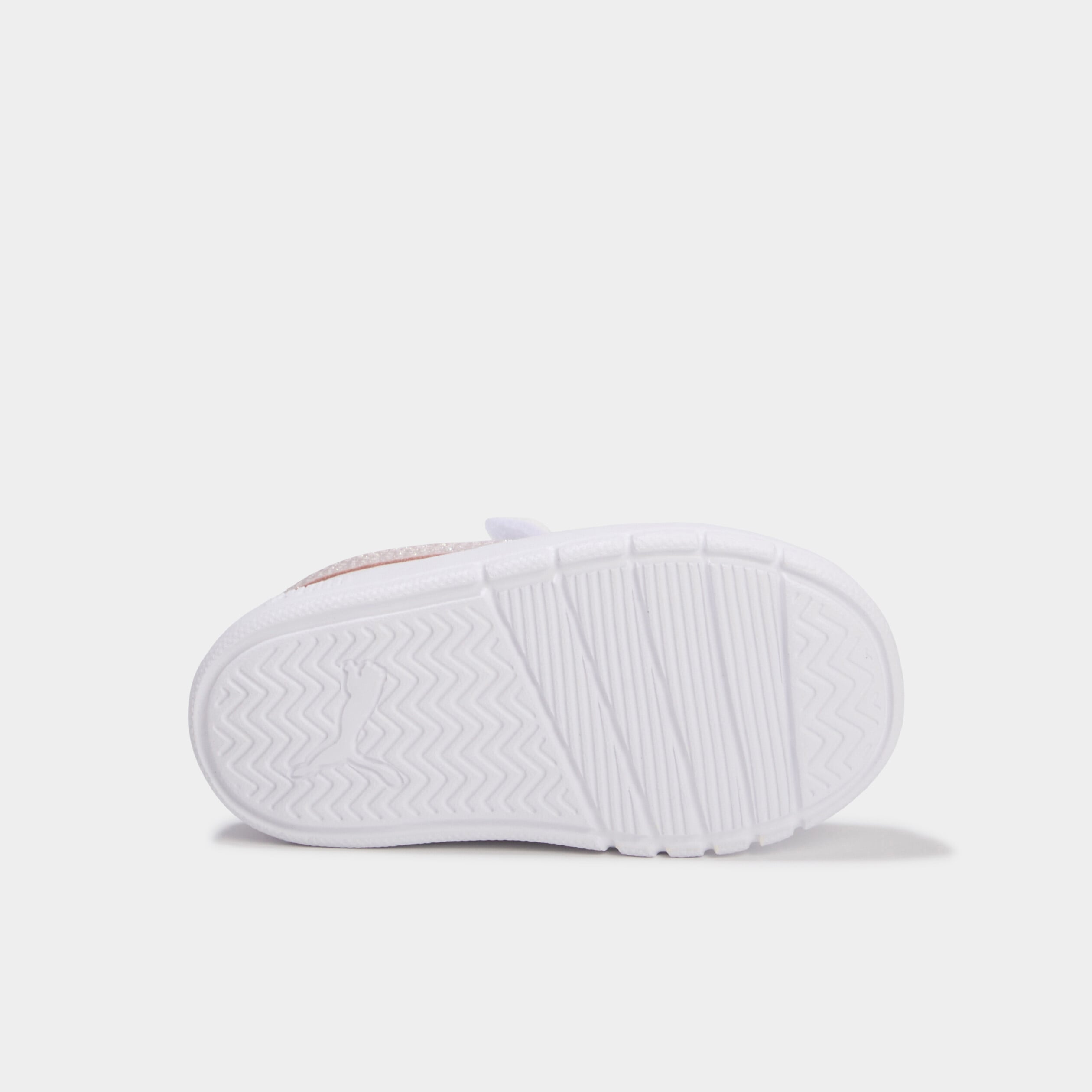 Baskets &agrave; scratchs Puma Courtflex Glitz blanc b&eacute;b&eacute; fille