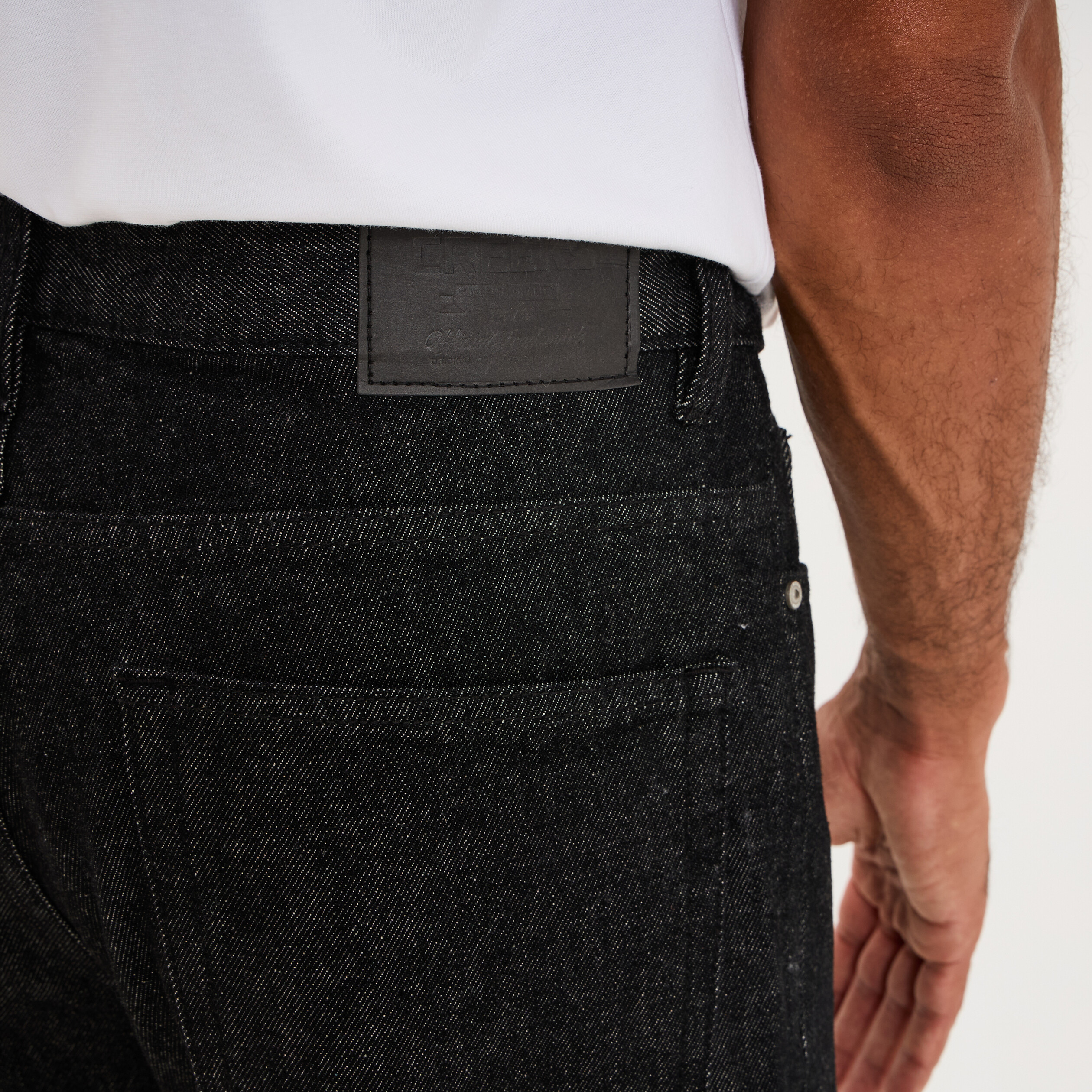 Jean relaxed 5 poches coton denim noir homme