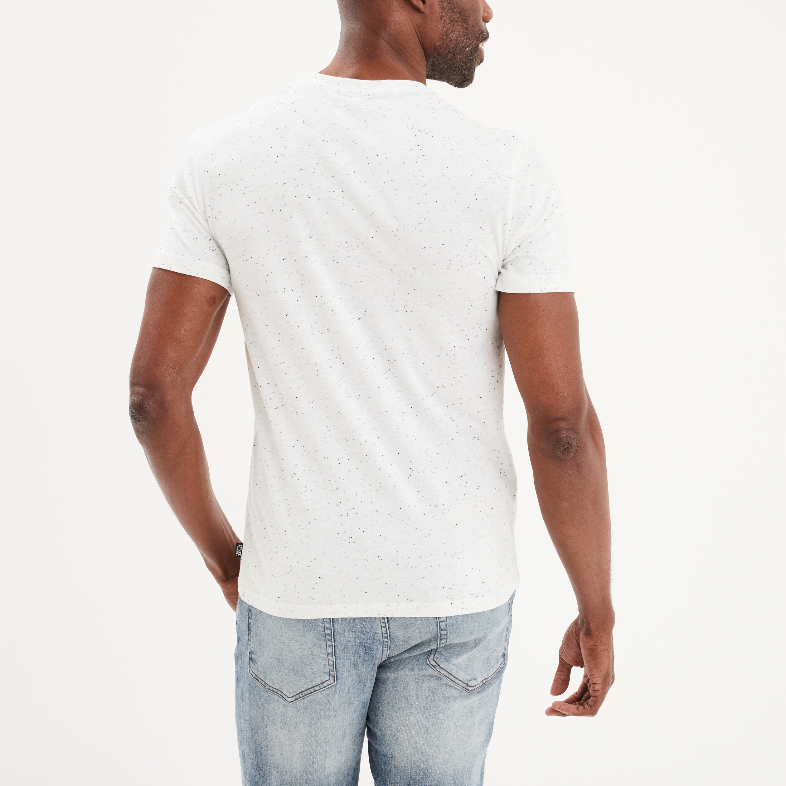 t shirt coton manches courtes creeks blanc homme T-shirt coton manches courtes Creeks blanc homme