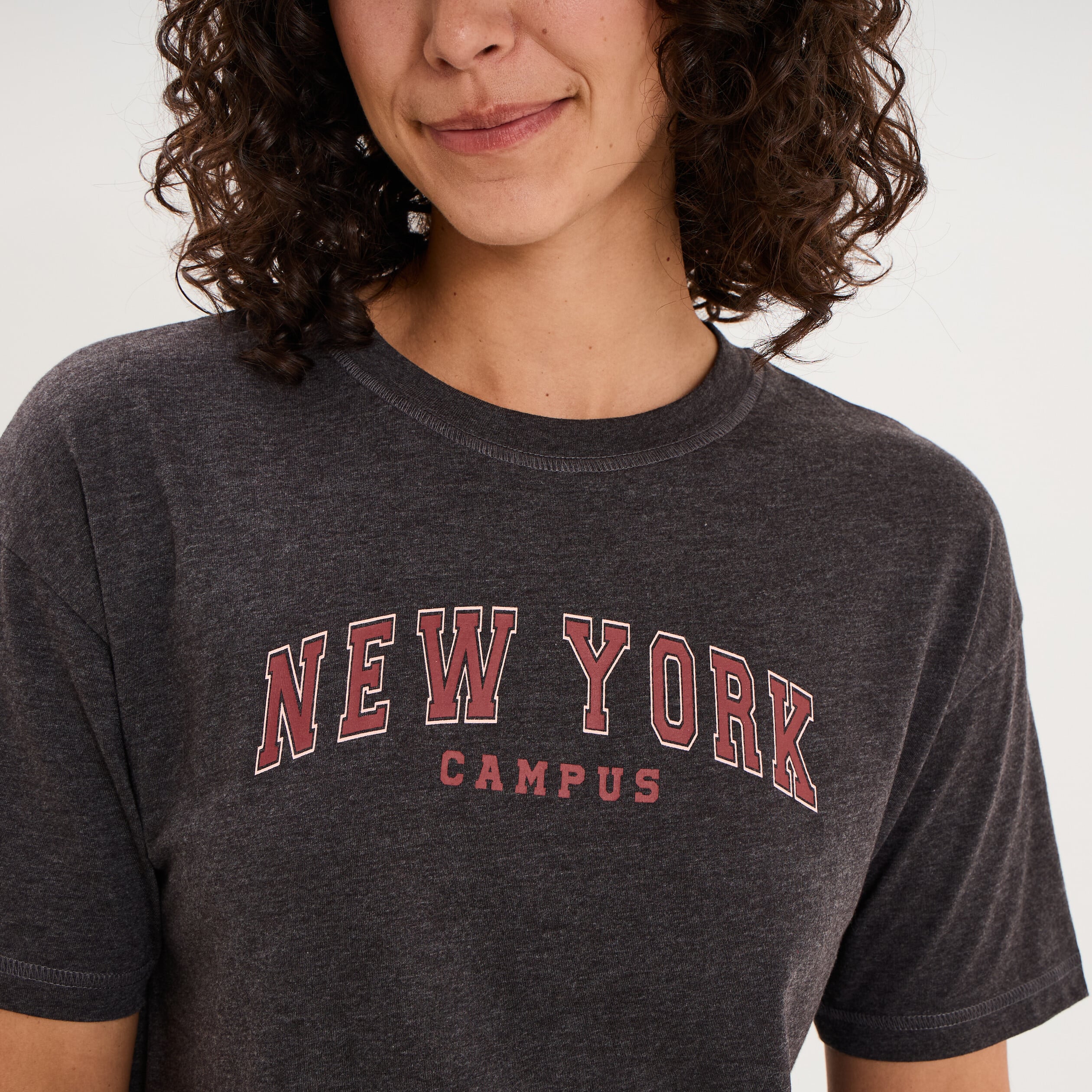 Chemise de nuit courte manches courtes gris clair femme