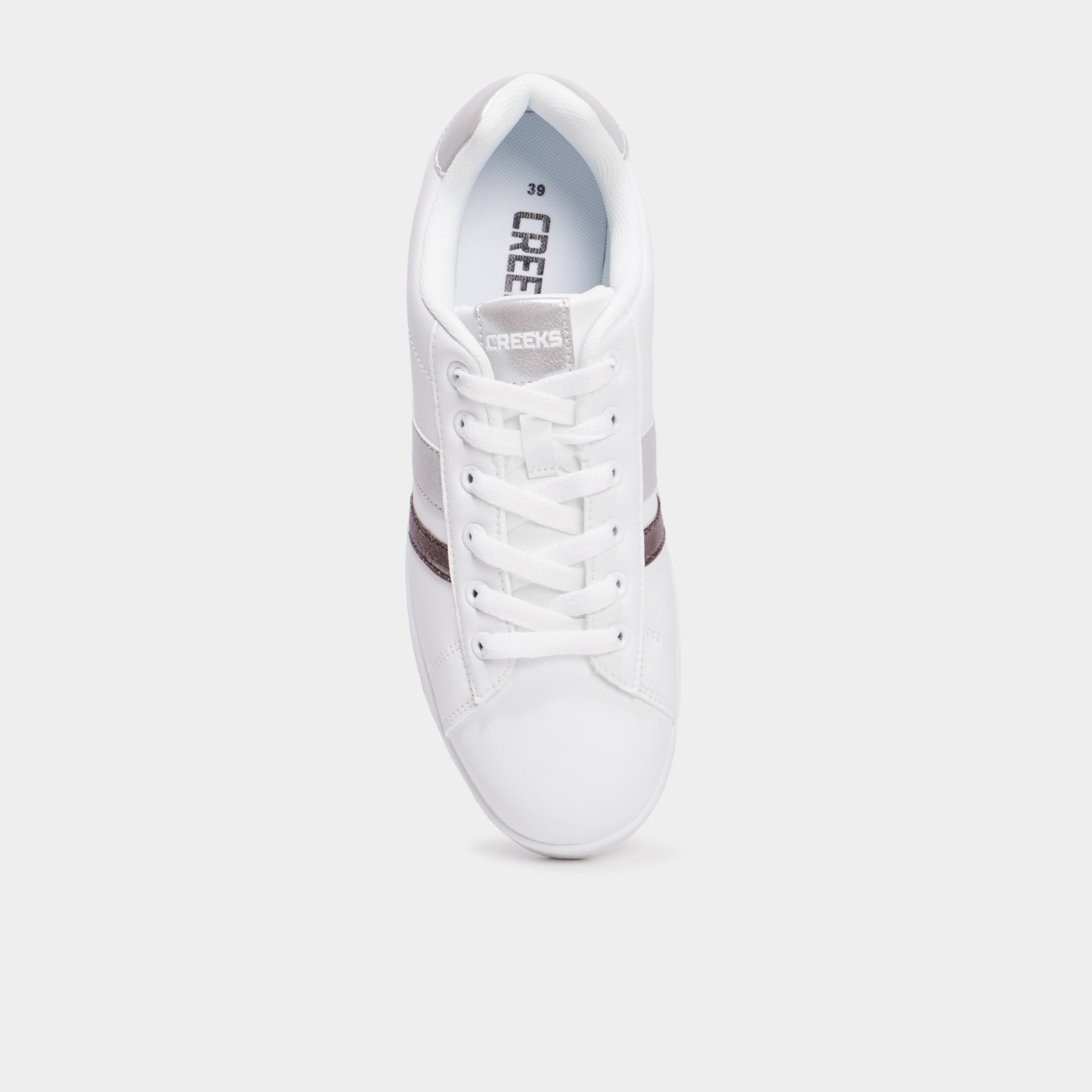 tennis basses a lacets creeks tahana gris argent femme Tennis basses à lacets Creeks Tahana gris argent femme