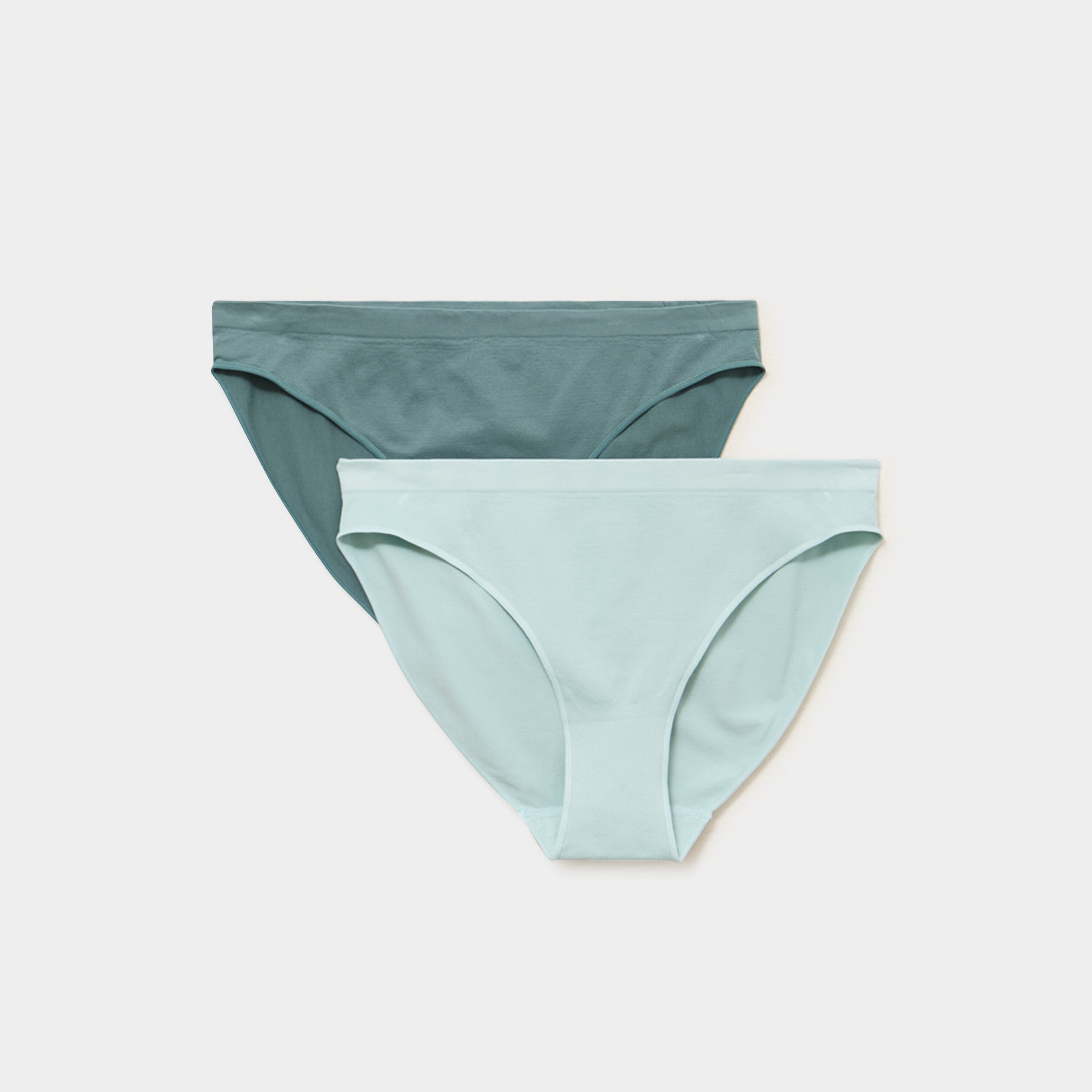 Lot 2 culottes sans couture vert fonc&eacute; femme