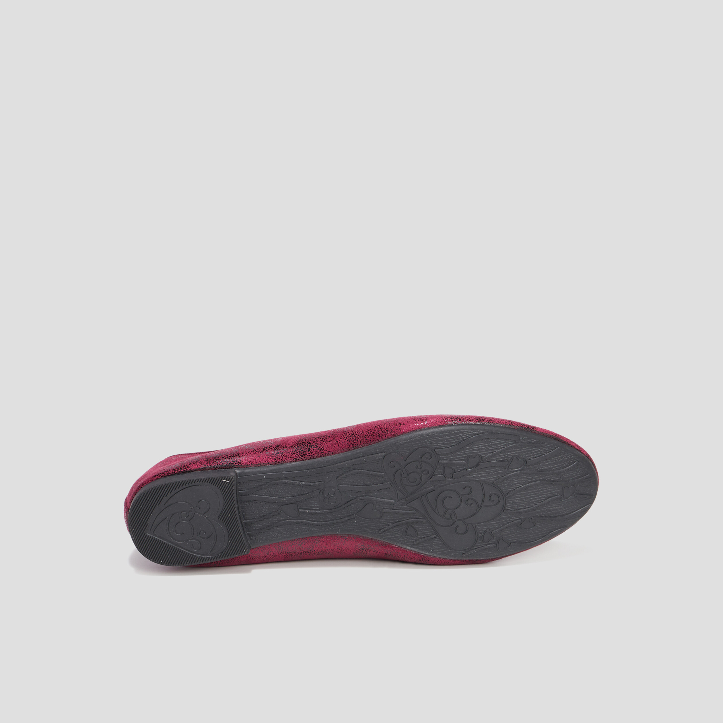 Ballerines irisées bordeaux femme