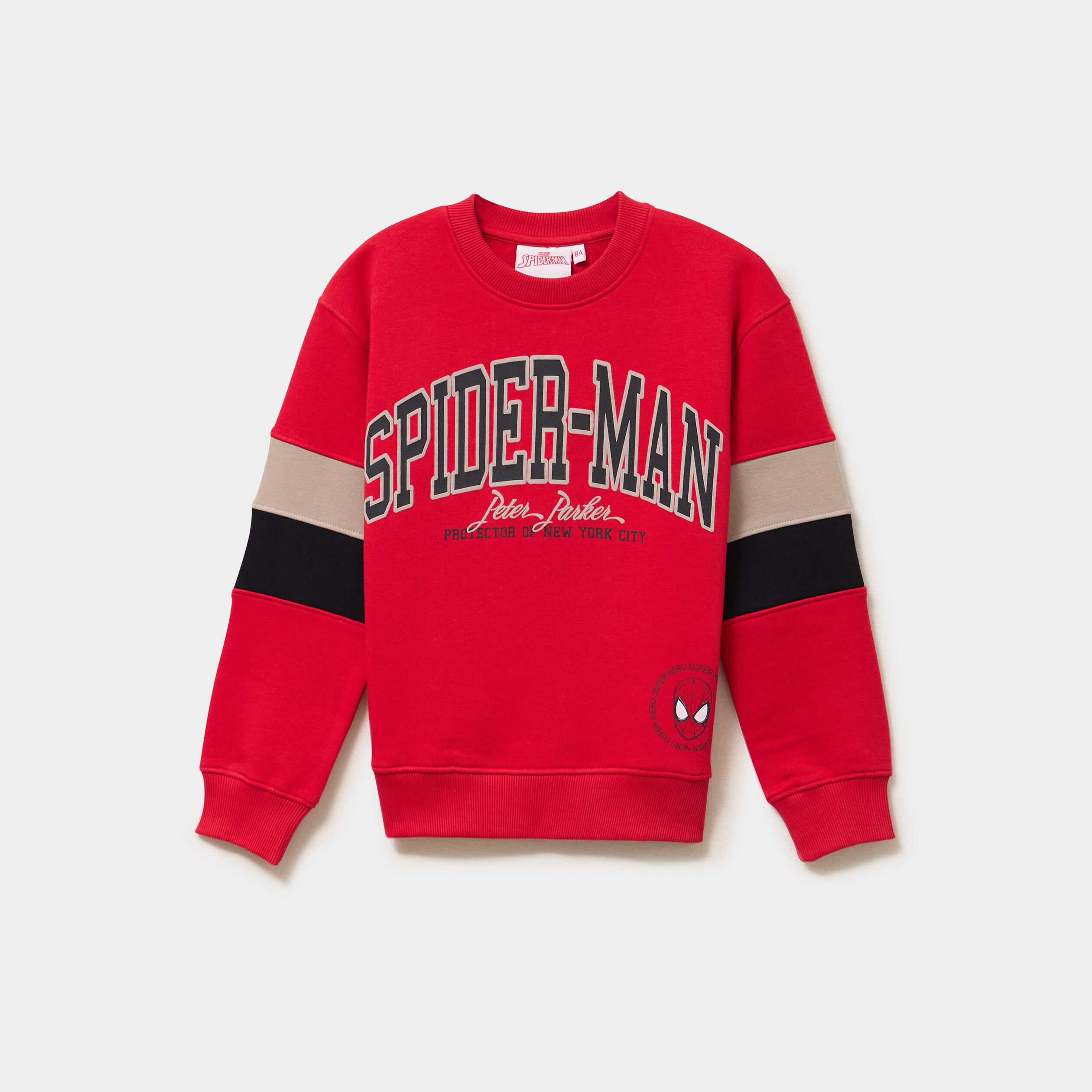 Sweat col rond Spider-Man rouge gar&ccedil;on
