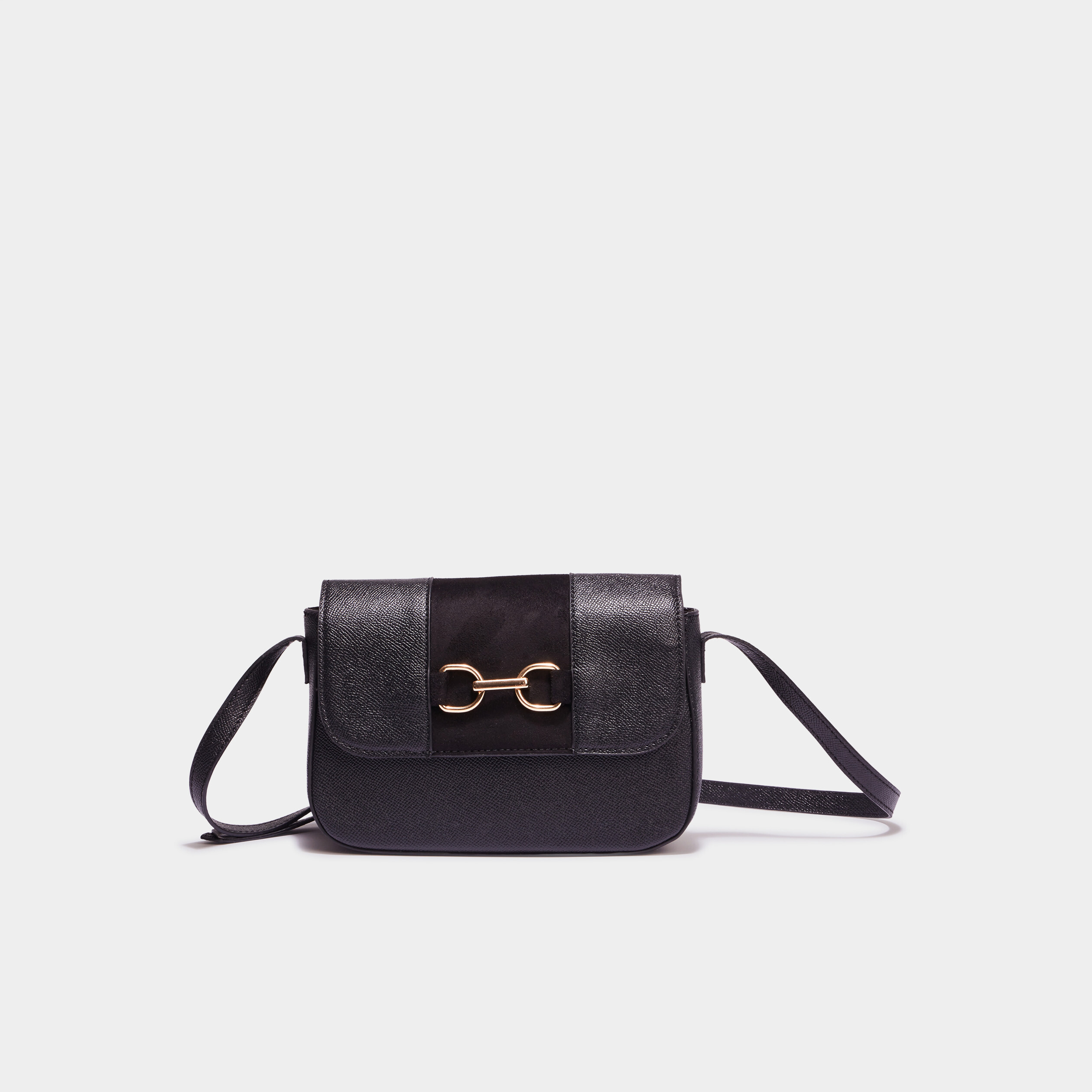 sac en bandouliere a detail boucle noir femme Sac en bandoulière à détail boucle noir femme