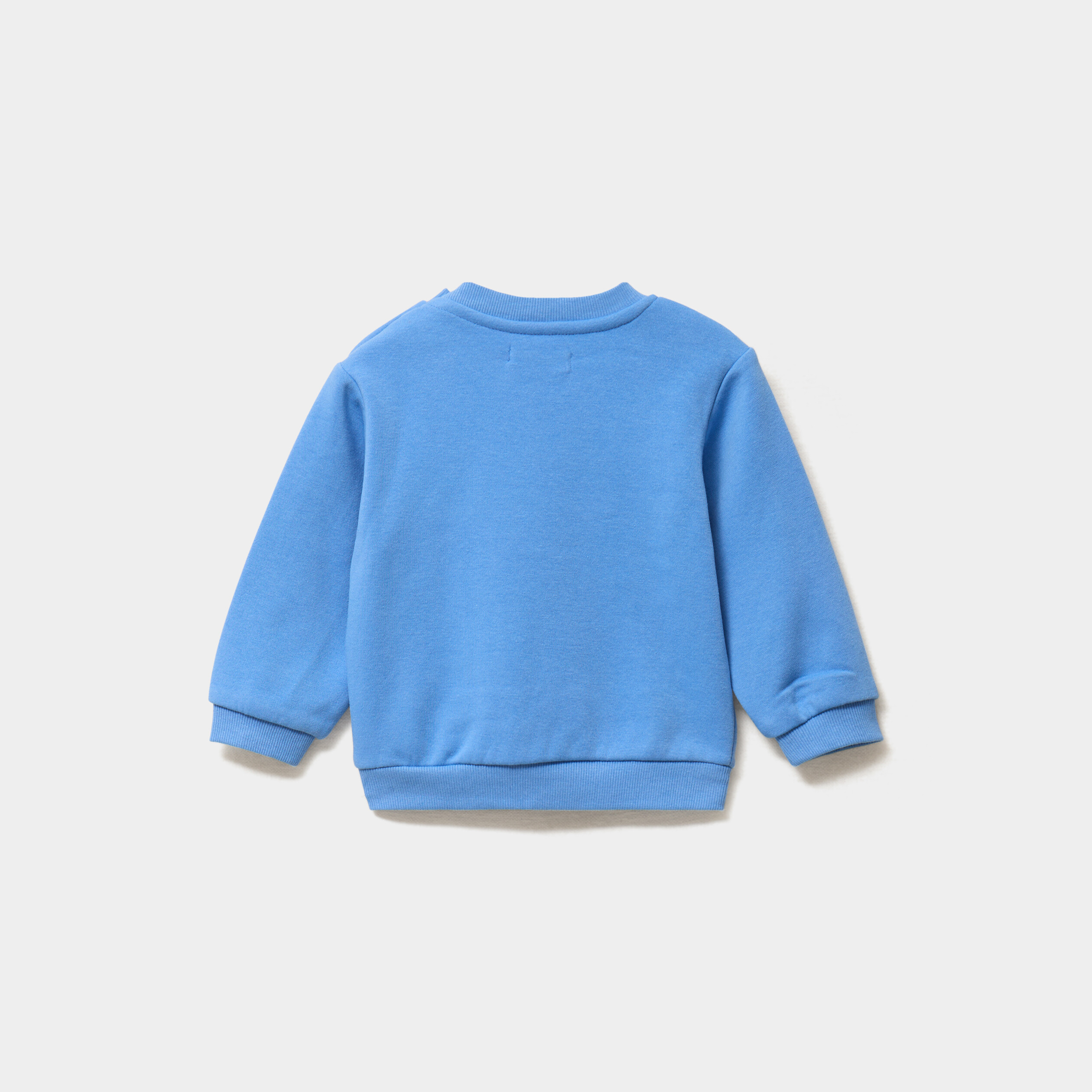 Sweat col rond manches longues bleu lavande b&eacute;b&eacute; gar&ccedil;on