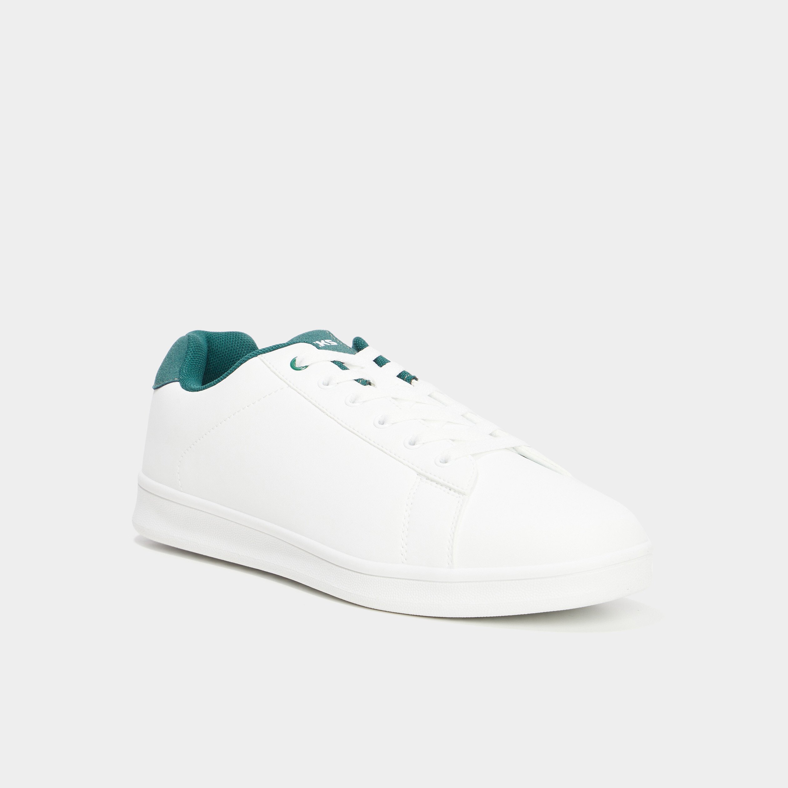Tennis basses à lacets vert homme