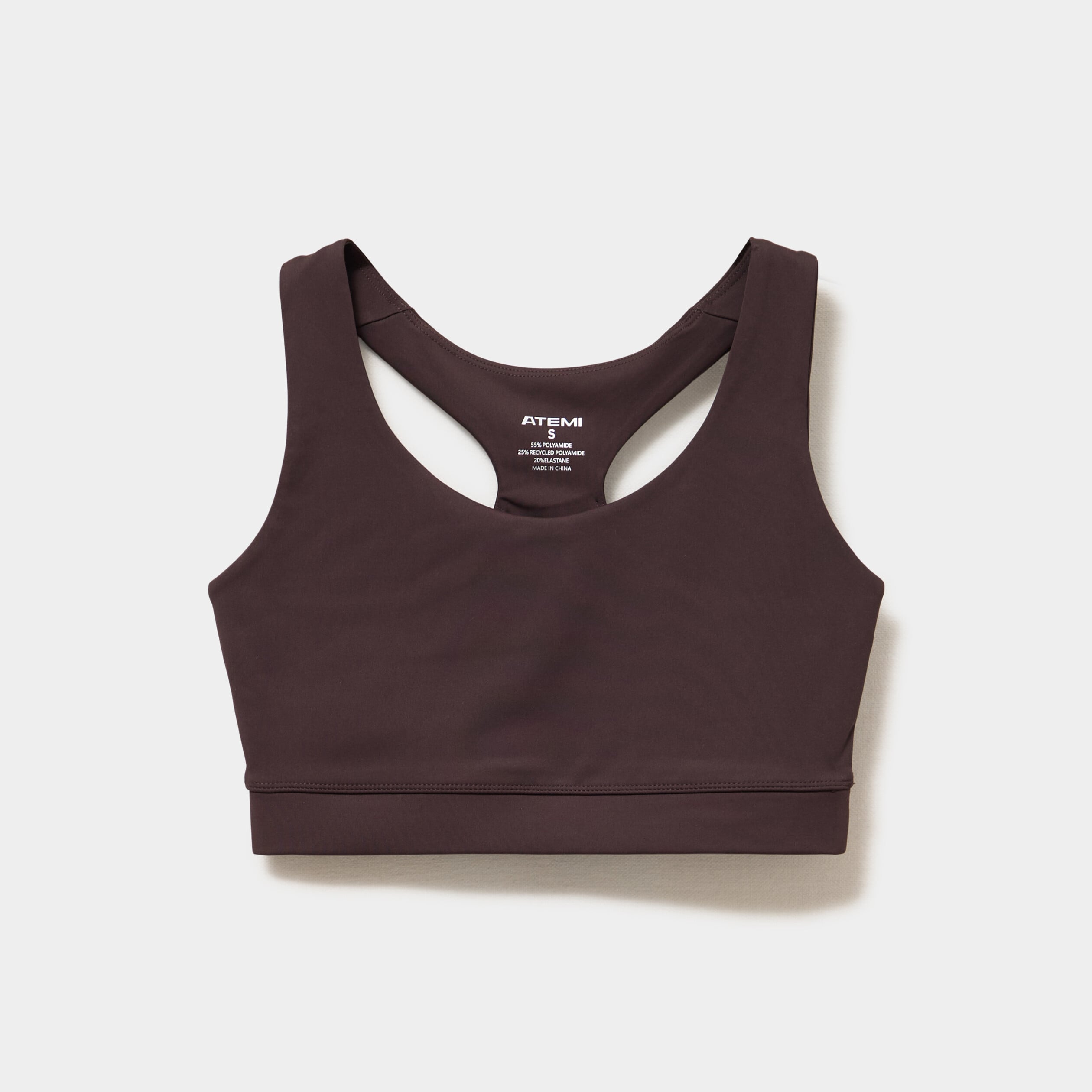 Brassi&egrave;re de sport dos nageur marron fonc&eacute; femme