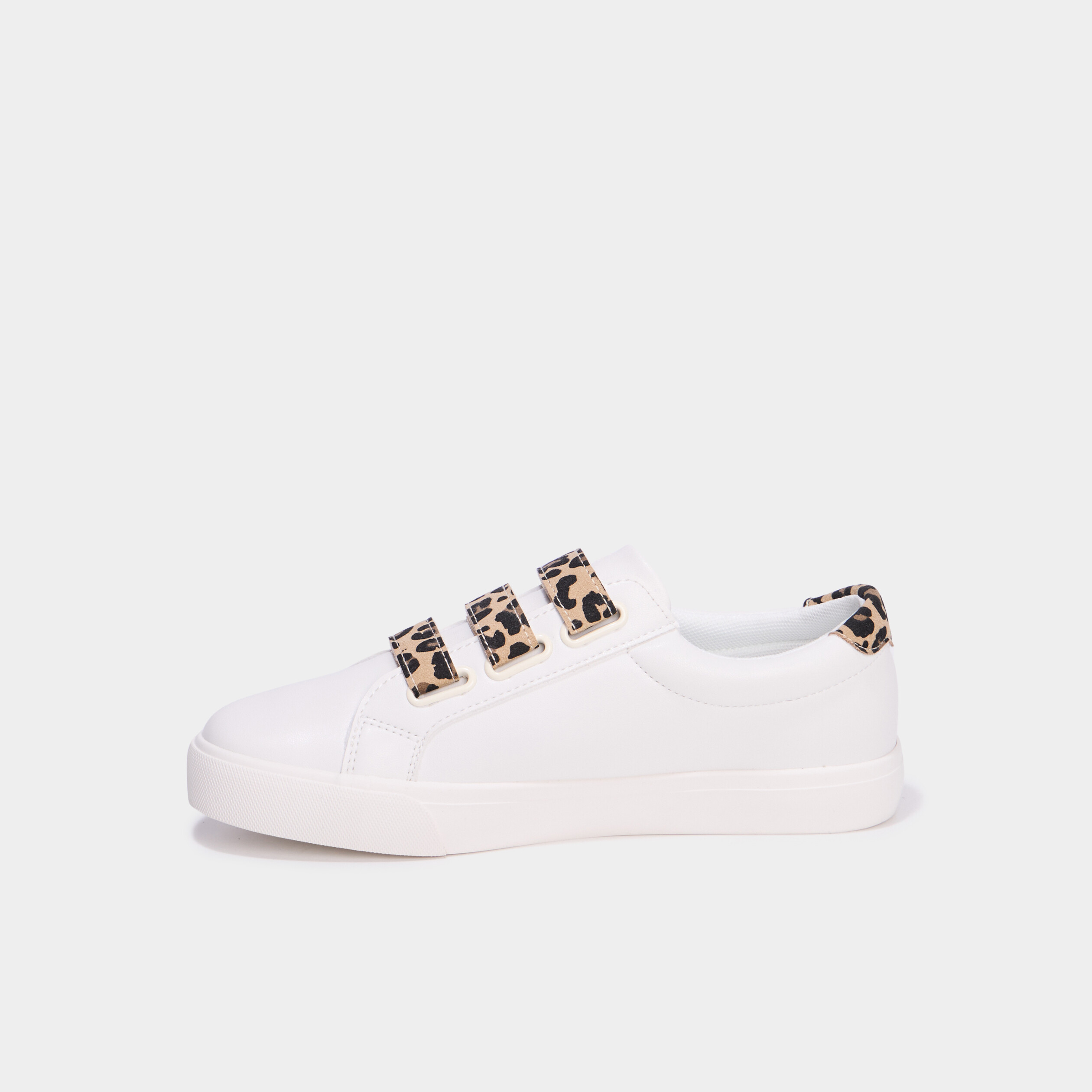 Baskets &agrave; scratchs blanc femme