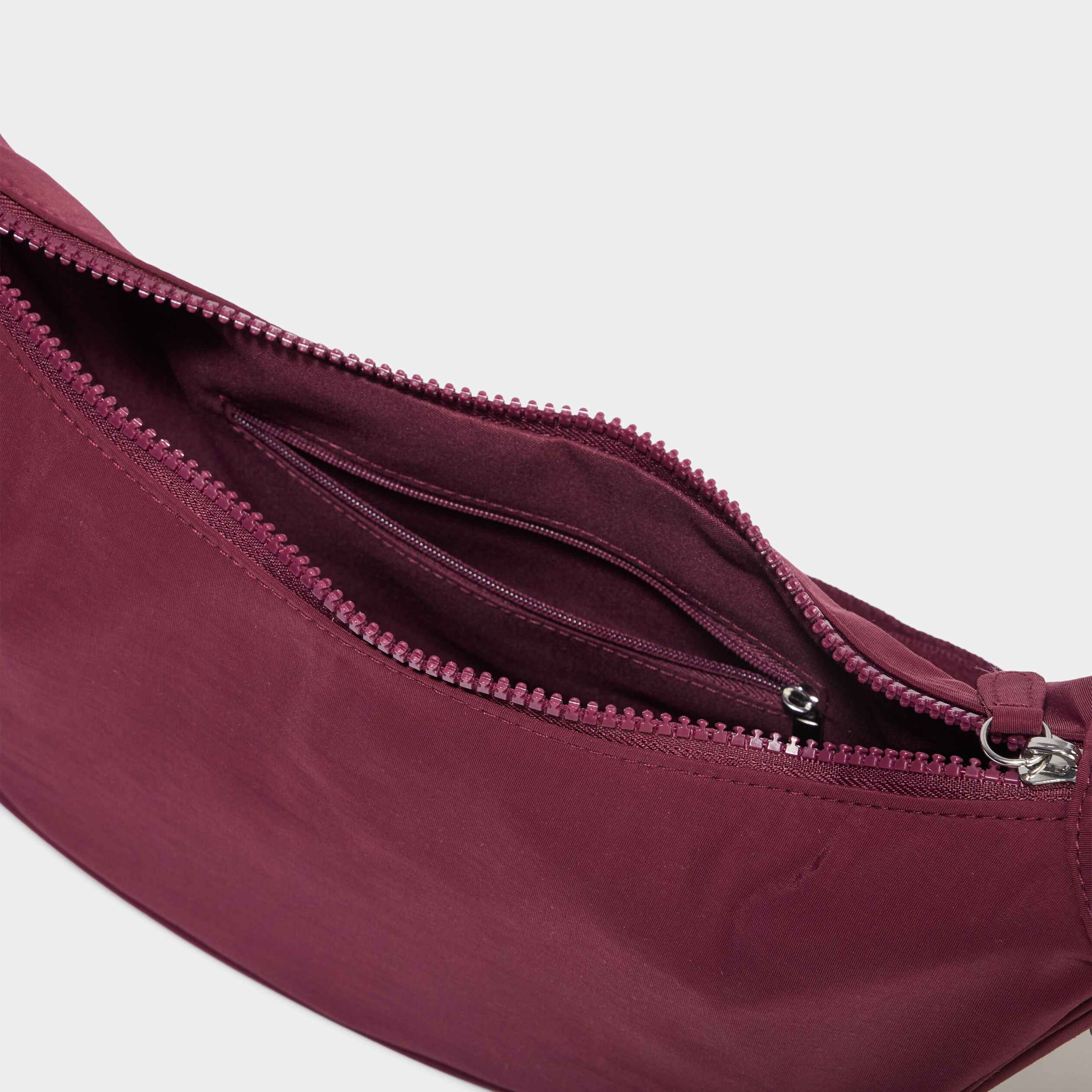 Sac banane en bandouli&egrave;re prune femme
