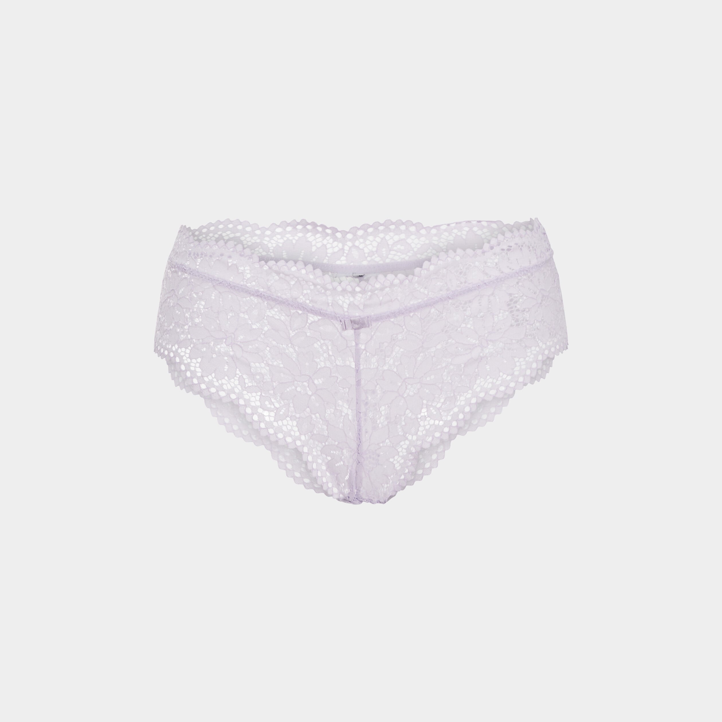 Shorty en dentelle parme femme