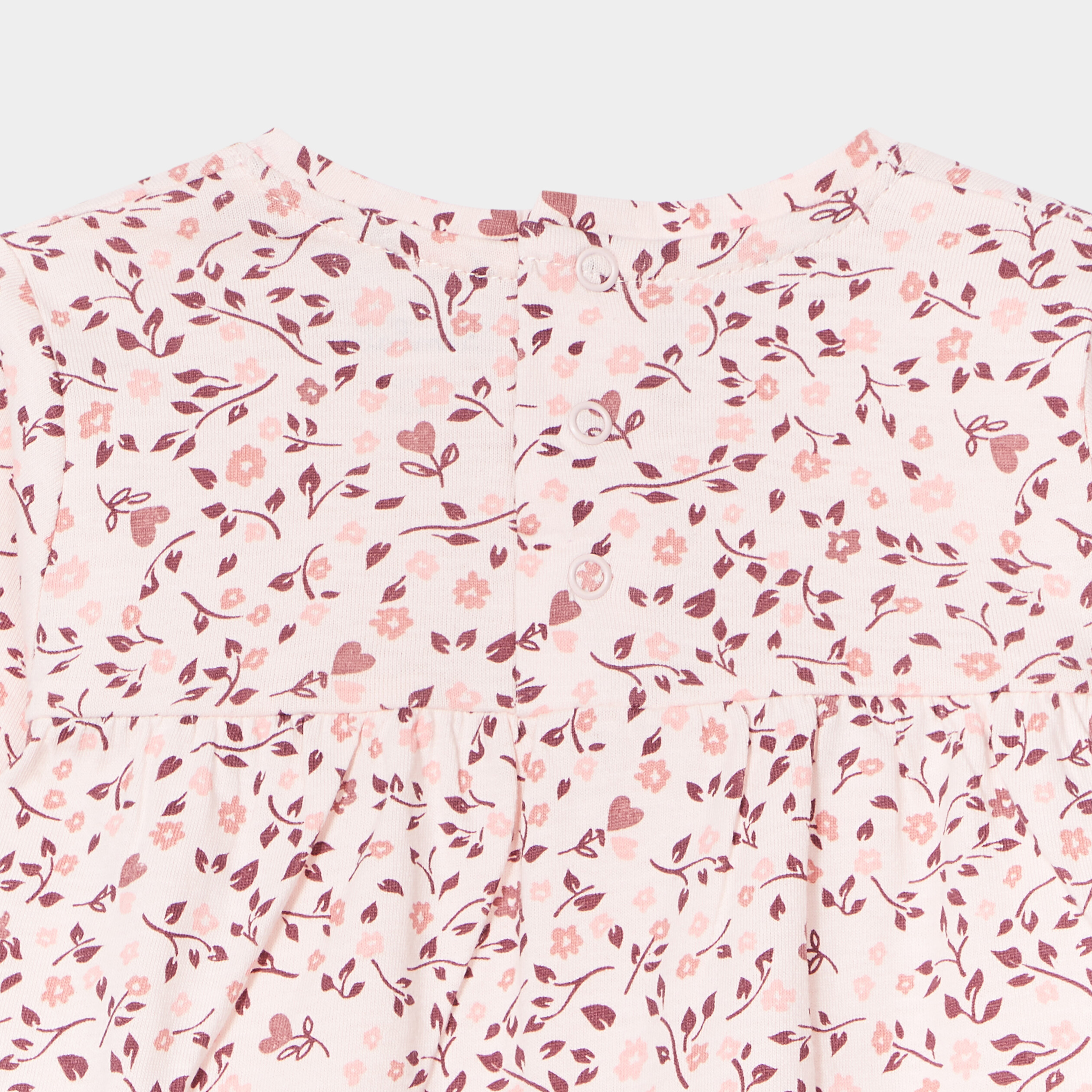 t shirt ample manches longues coton rose clair bebef T-shirt ample manches longues coton rose clair bébé fille
