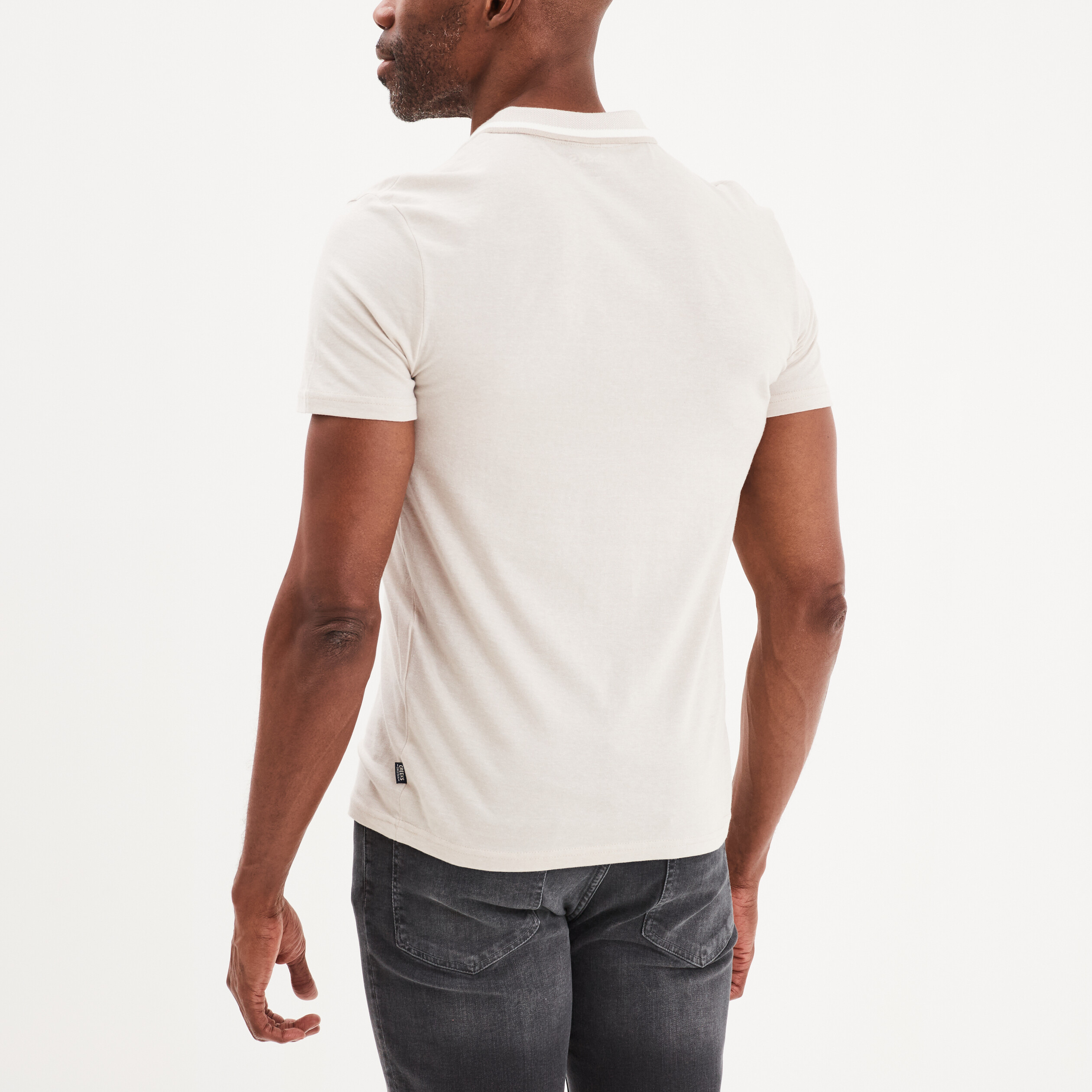Polo manches courtes coton Creeks gris clair homme