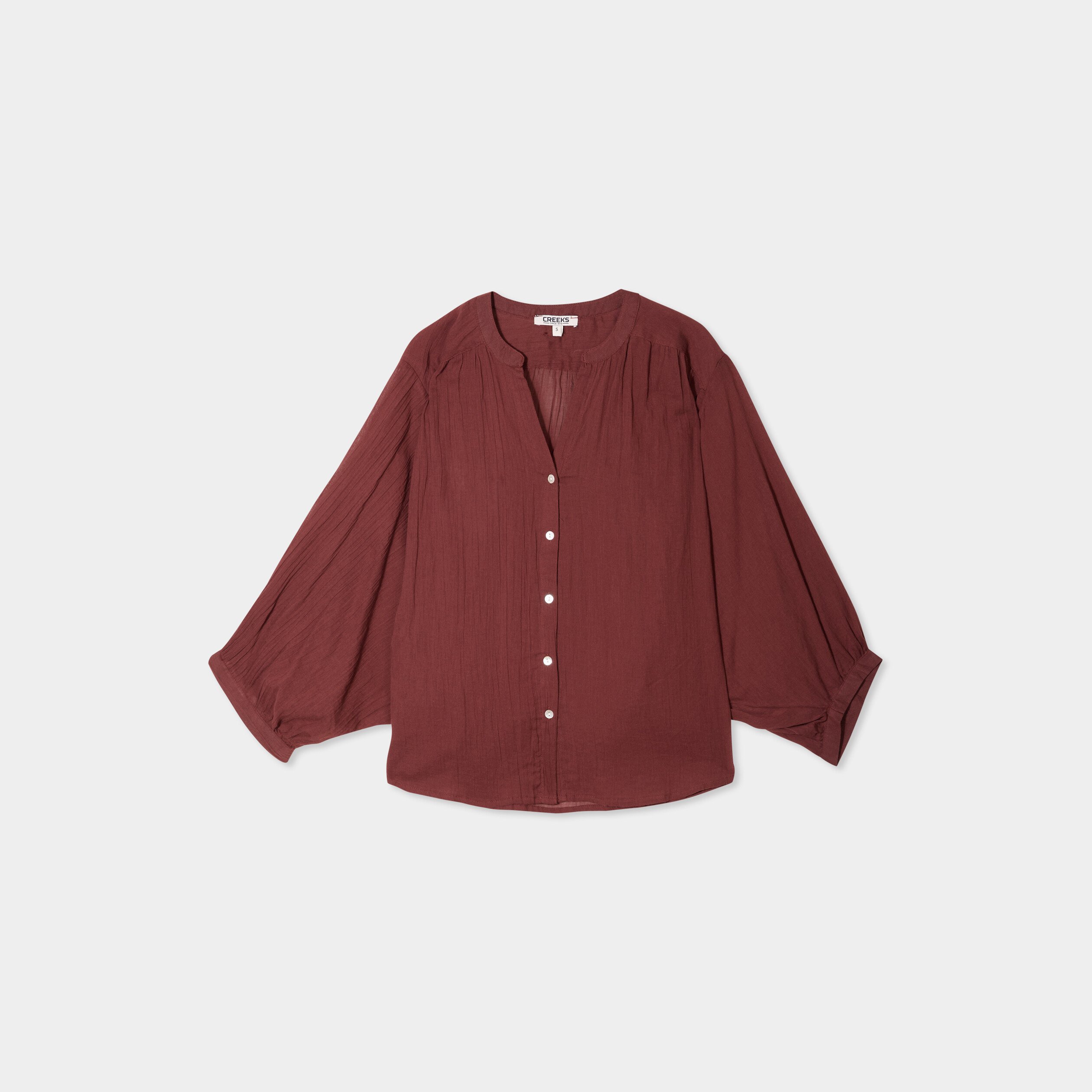blouse oversize manches chauves souris marron femme Blouse oversize manches chauves-souris marron femme