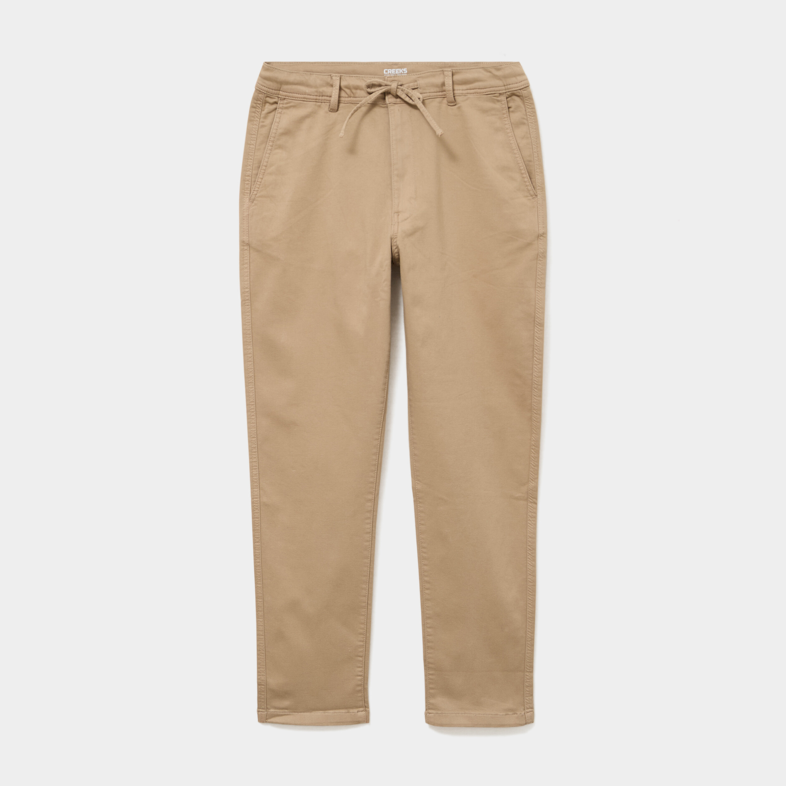 Pantalon chino droit confort beige homme