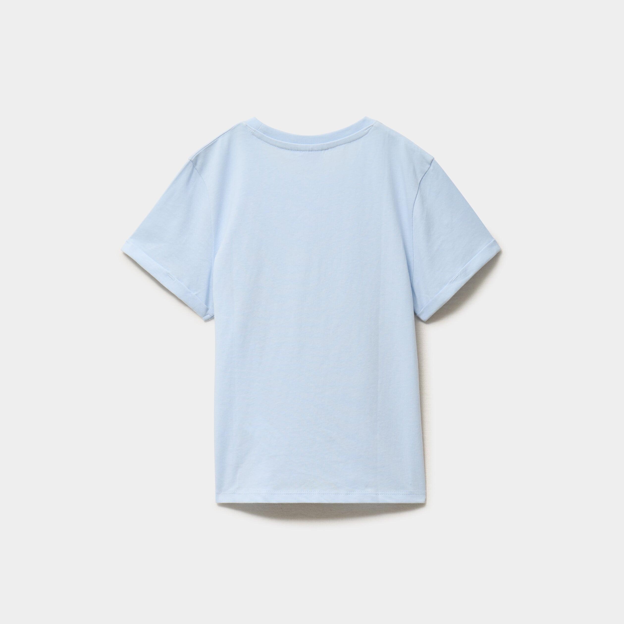 T-shirt col rond coton Les Sisters bleu ciel fille