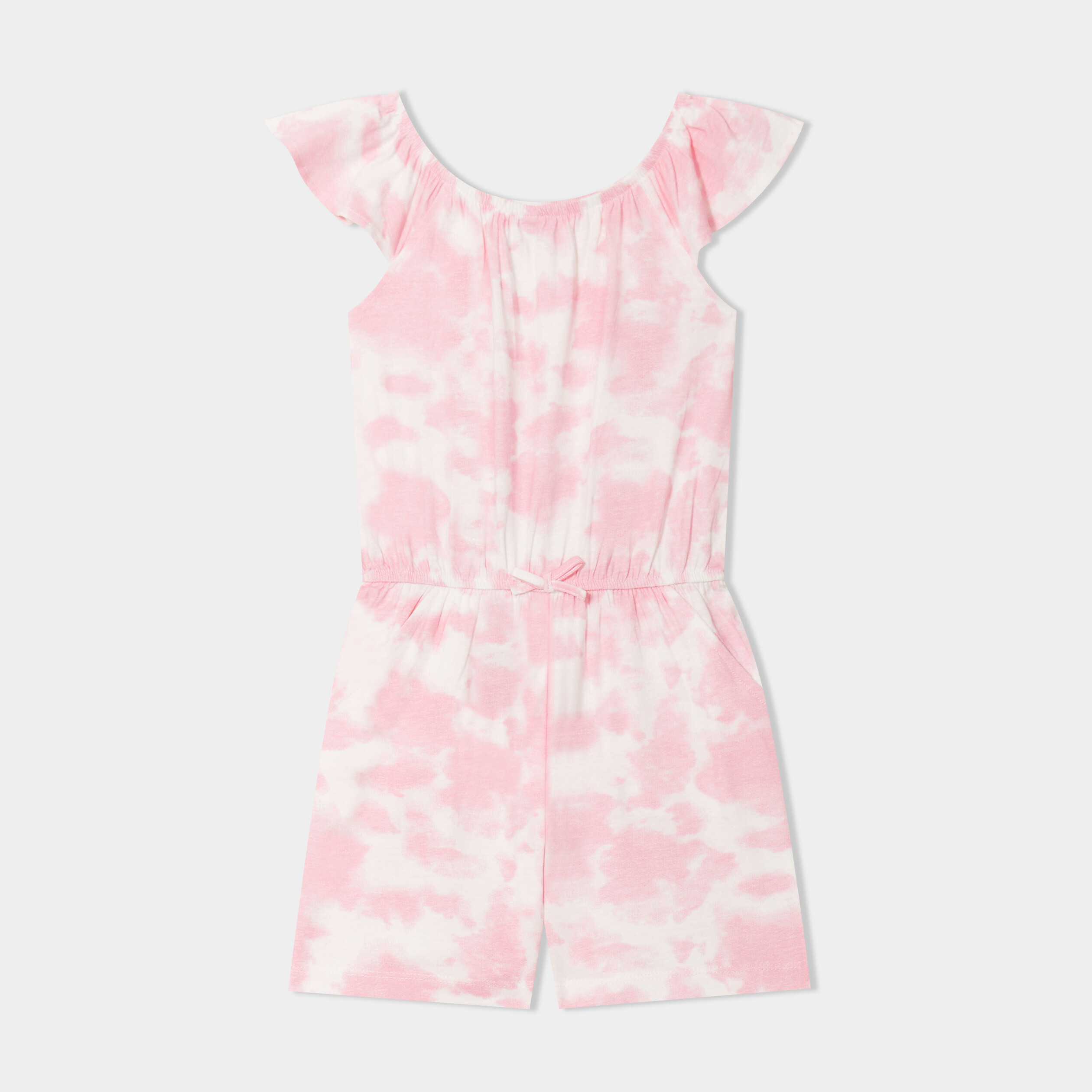 combishort avec manches volants blanc fille Combishort avec manches volants blanc fille