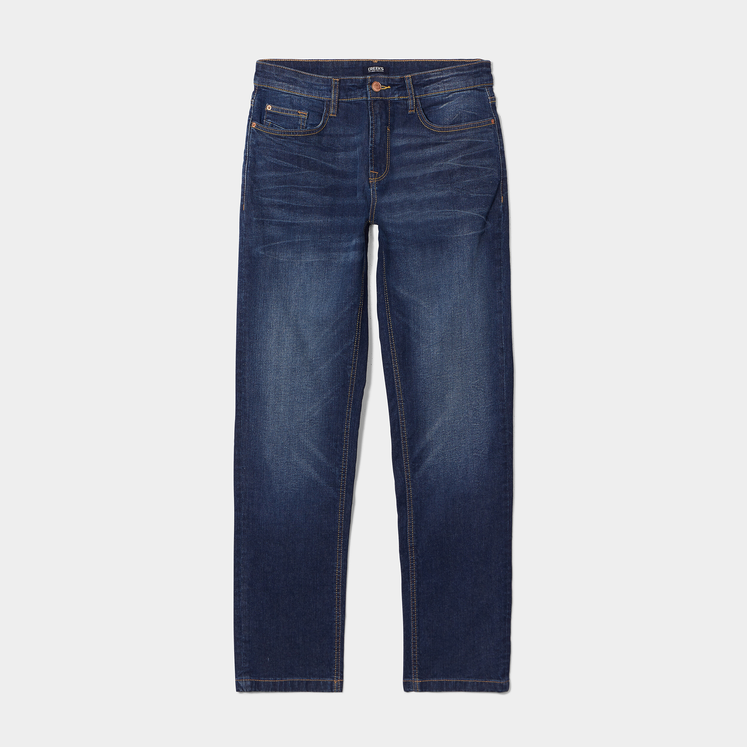 Jeans regular stretch 5 poches Creeks denim stone homme