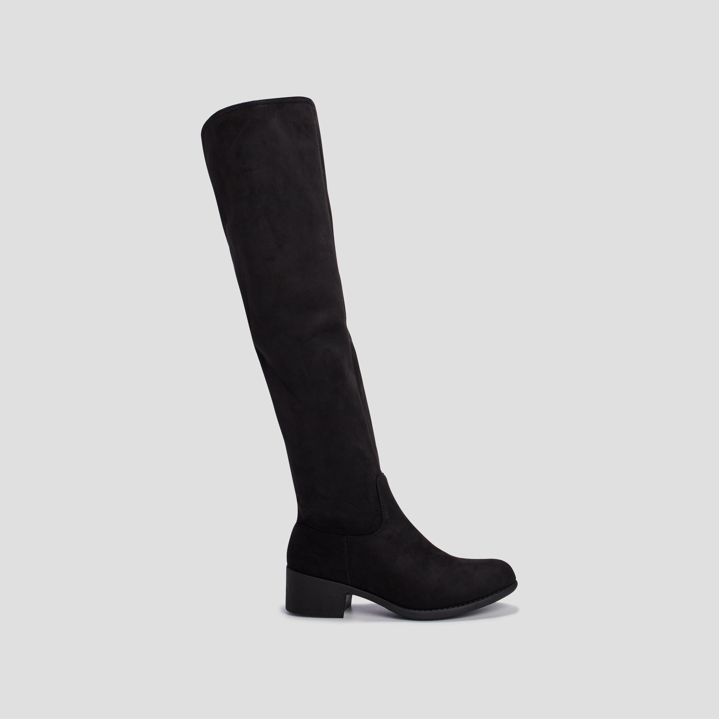 Bottes cuissardes zippées noir femme