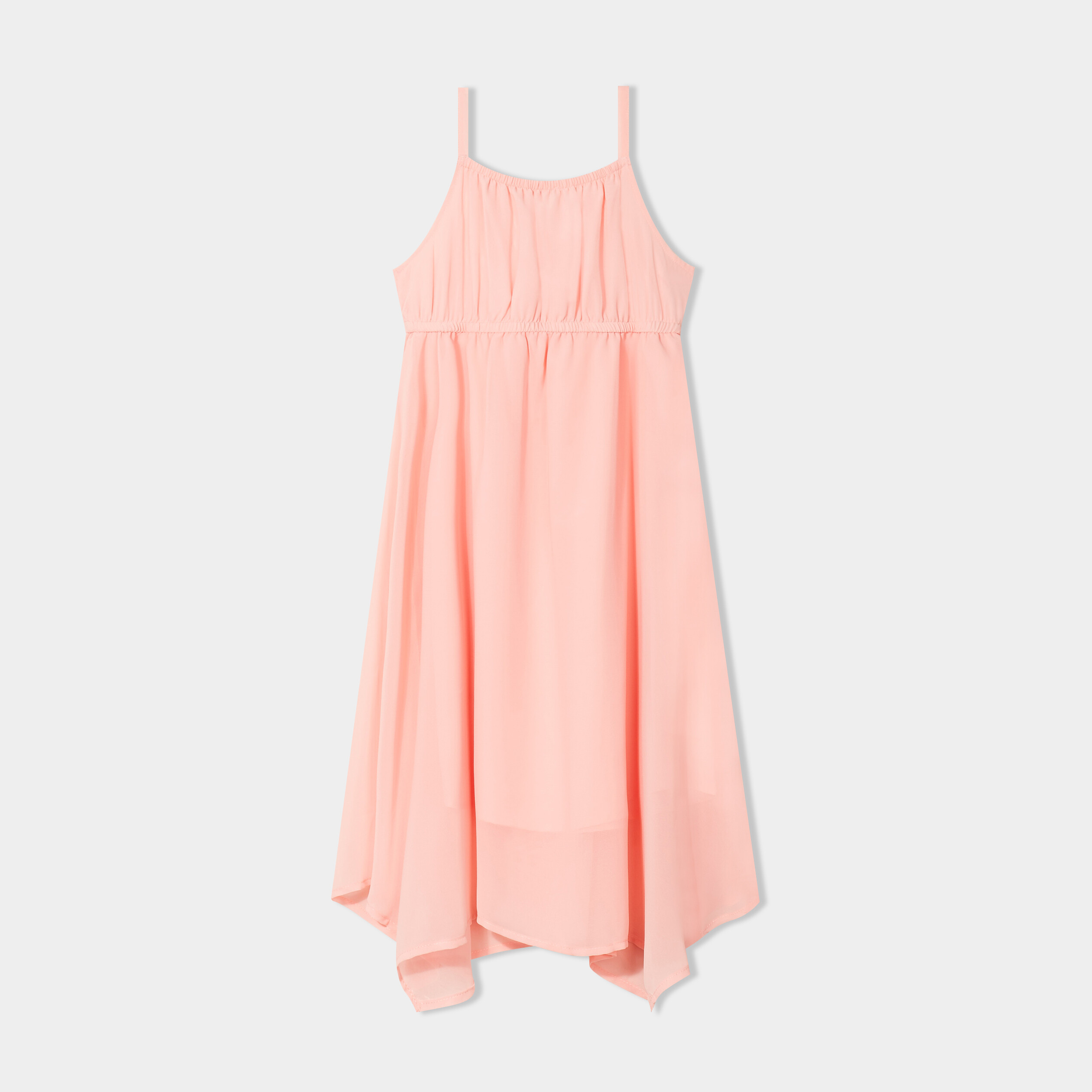 robe midi fluide a bretelles rose clair fille Robe midi fluide à bretelles rose clair fille