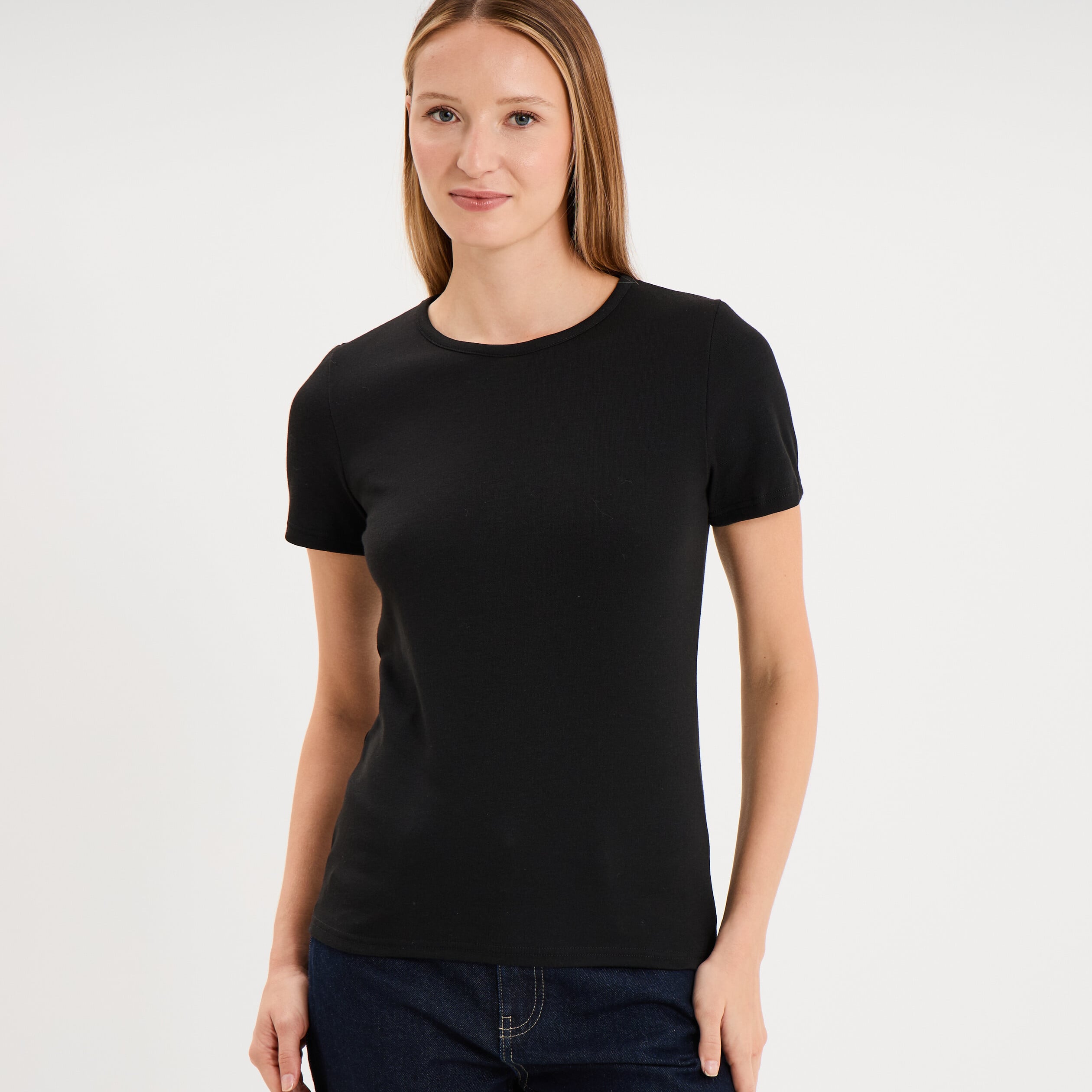 T-shirt thermique Damart x Trappeur noir femme