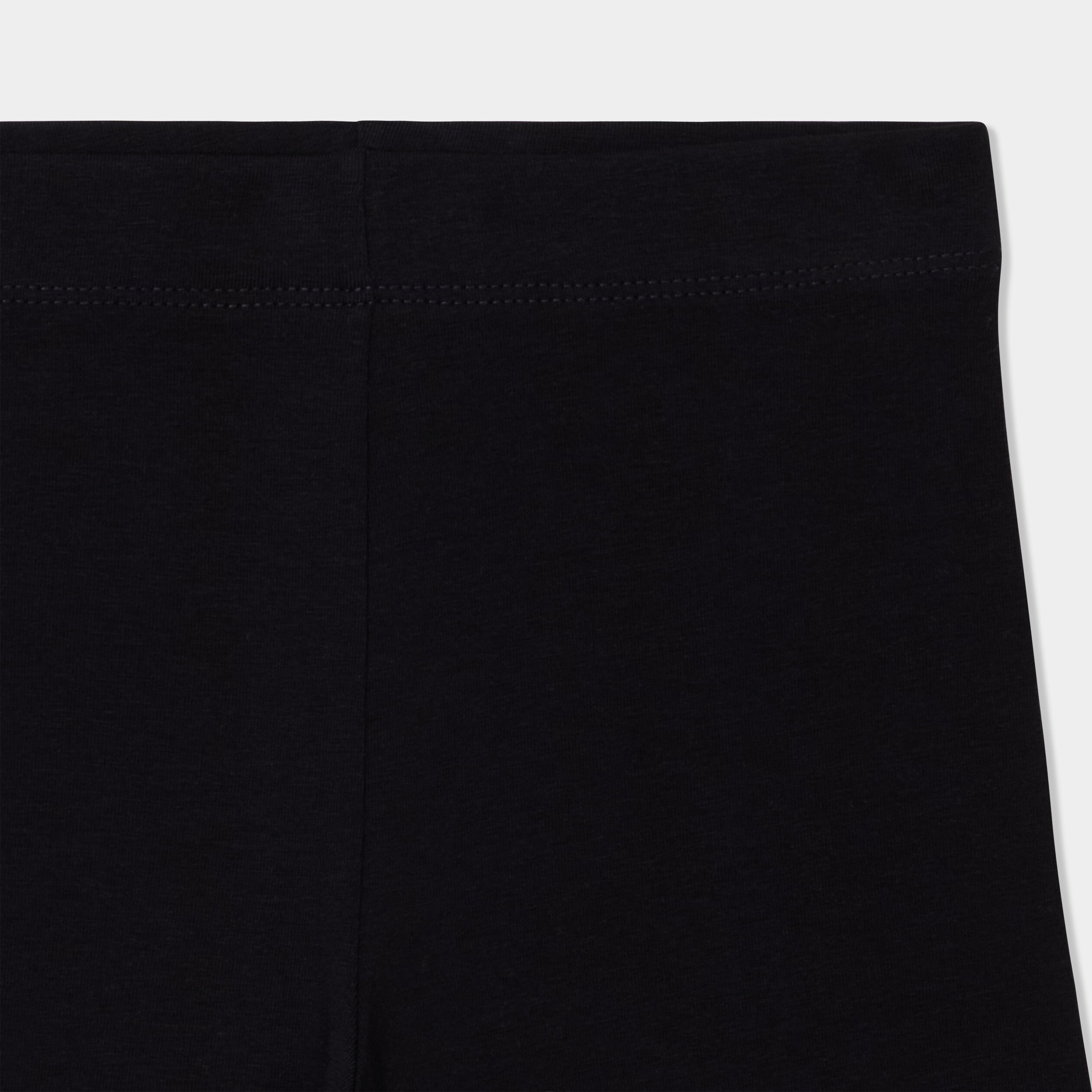 legging short coton taille elastiquee noir fille Legging short coton taille élastiquée noir fille