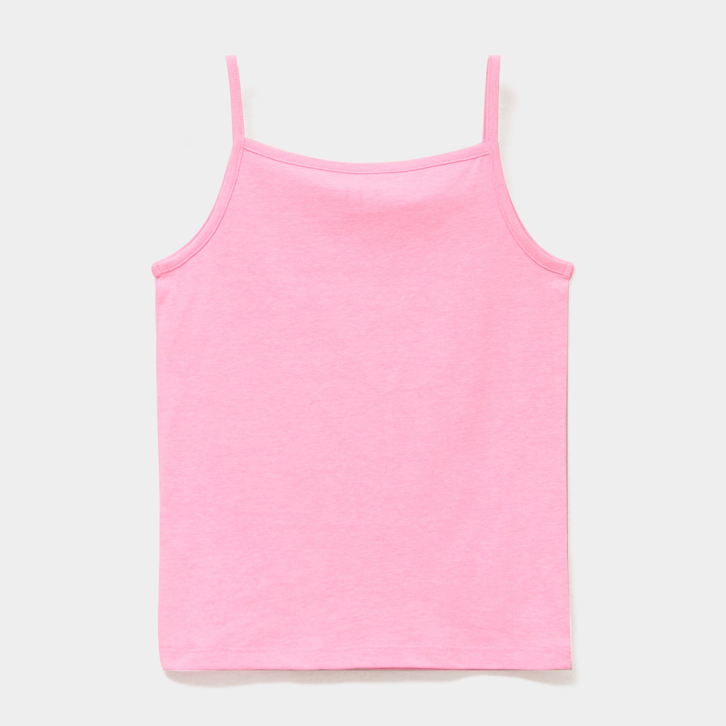 D&eacute;bardeur bretelles fines en coton rose fluo fille