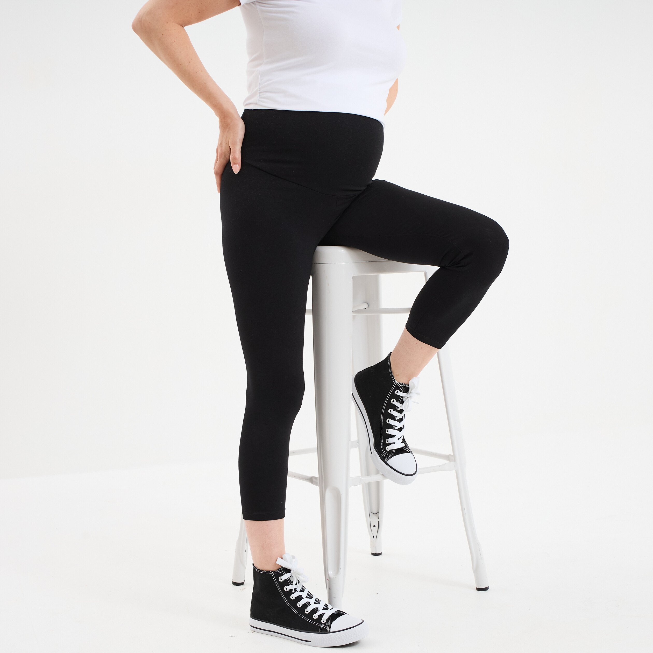 legging 78eme grossesse noir femmemater Legging 7/8ème grossesse noir femme maternité