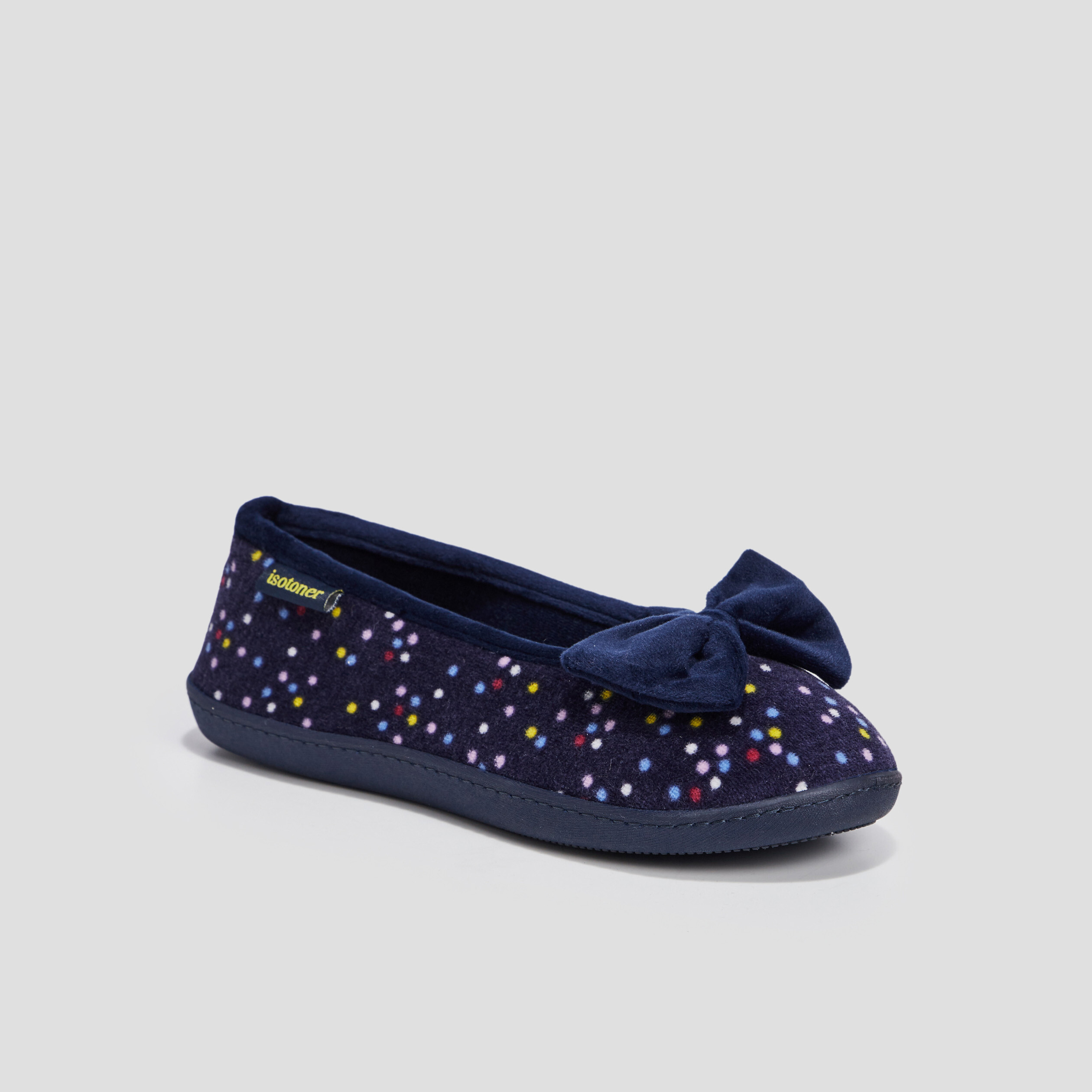 chaussons ballerines isotoner bleu femme Chaussons ballerines Isotoner bleu femme